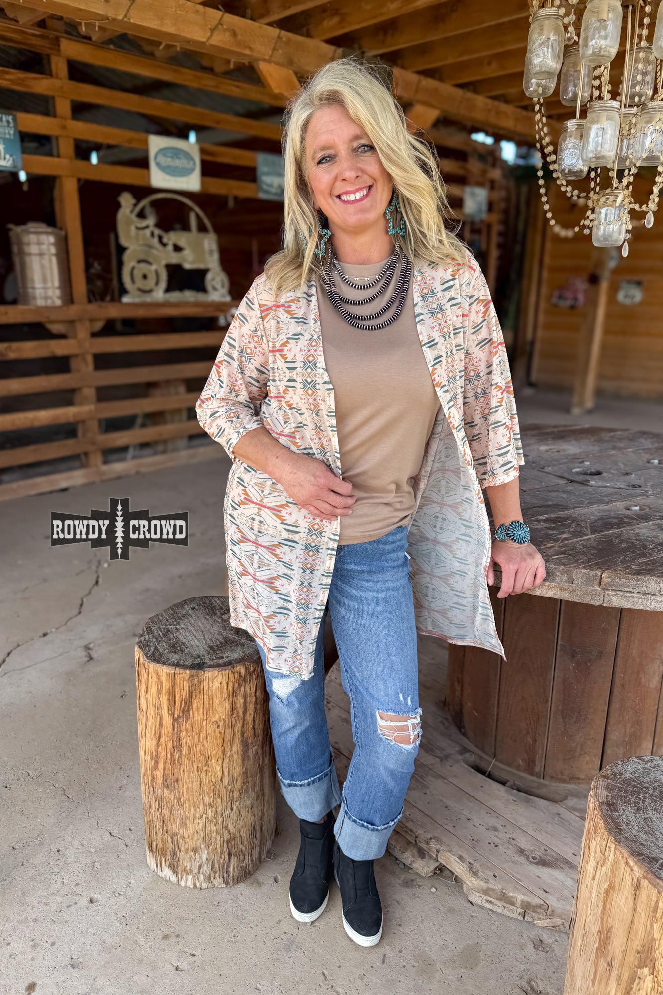 Acoma Aztec Short Duster - Pistols 'n Petticoats - western boutique - womens western wear - western wear womens