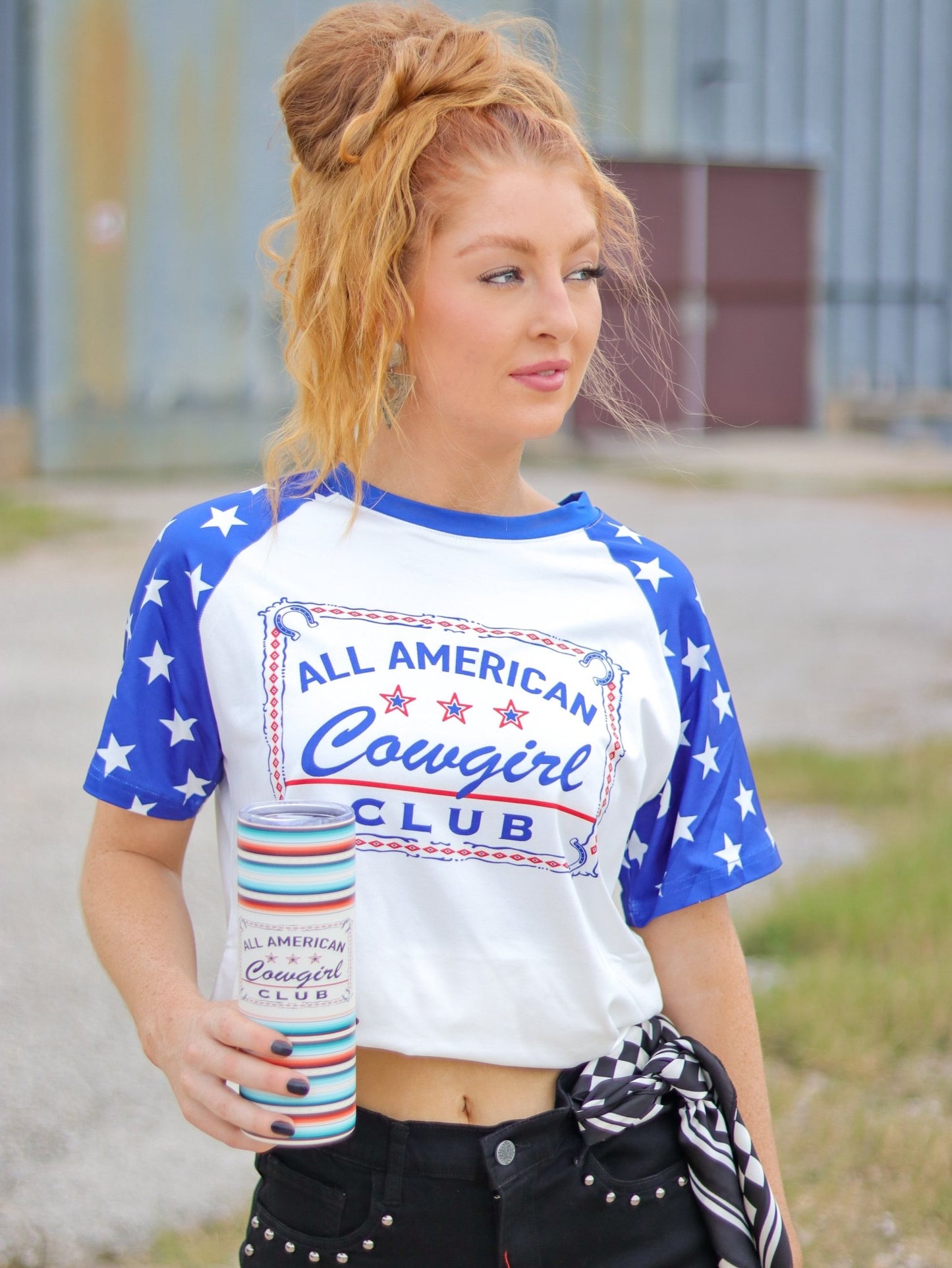 All American Cowgirl Tee - Pistols 'n Petticoats - western boutique - womens western wear - western wear womens