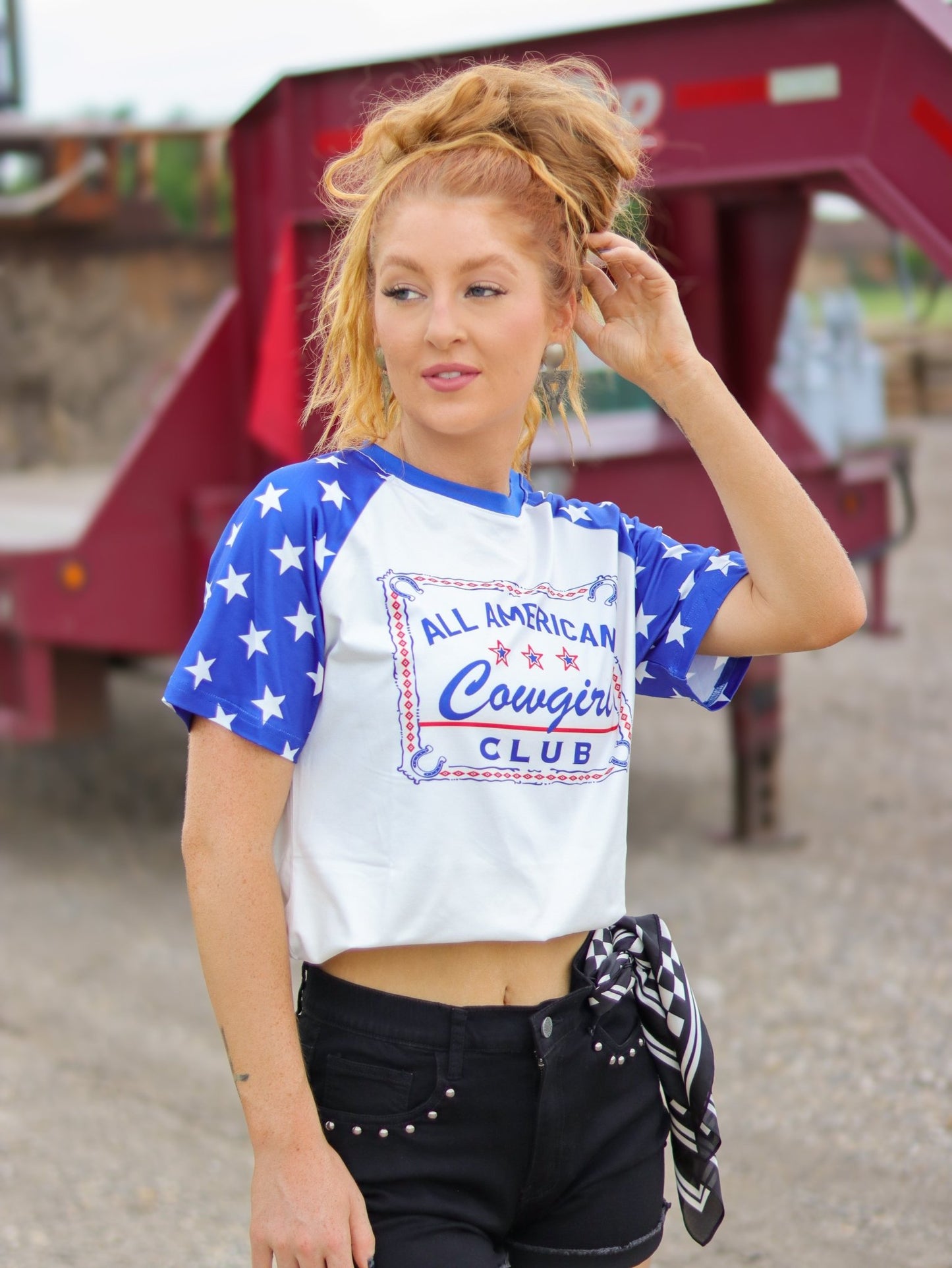 All American Cowgirl Tee - Pistols 'n Petticoats - western boutique - womens western wear - western wear womens