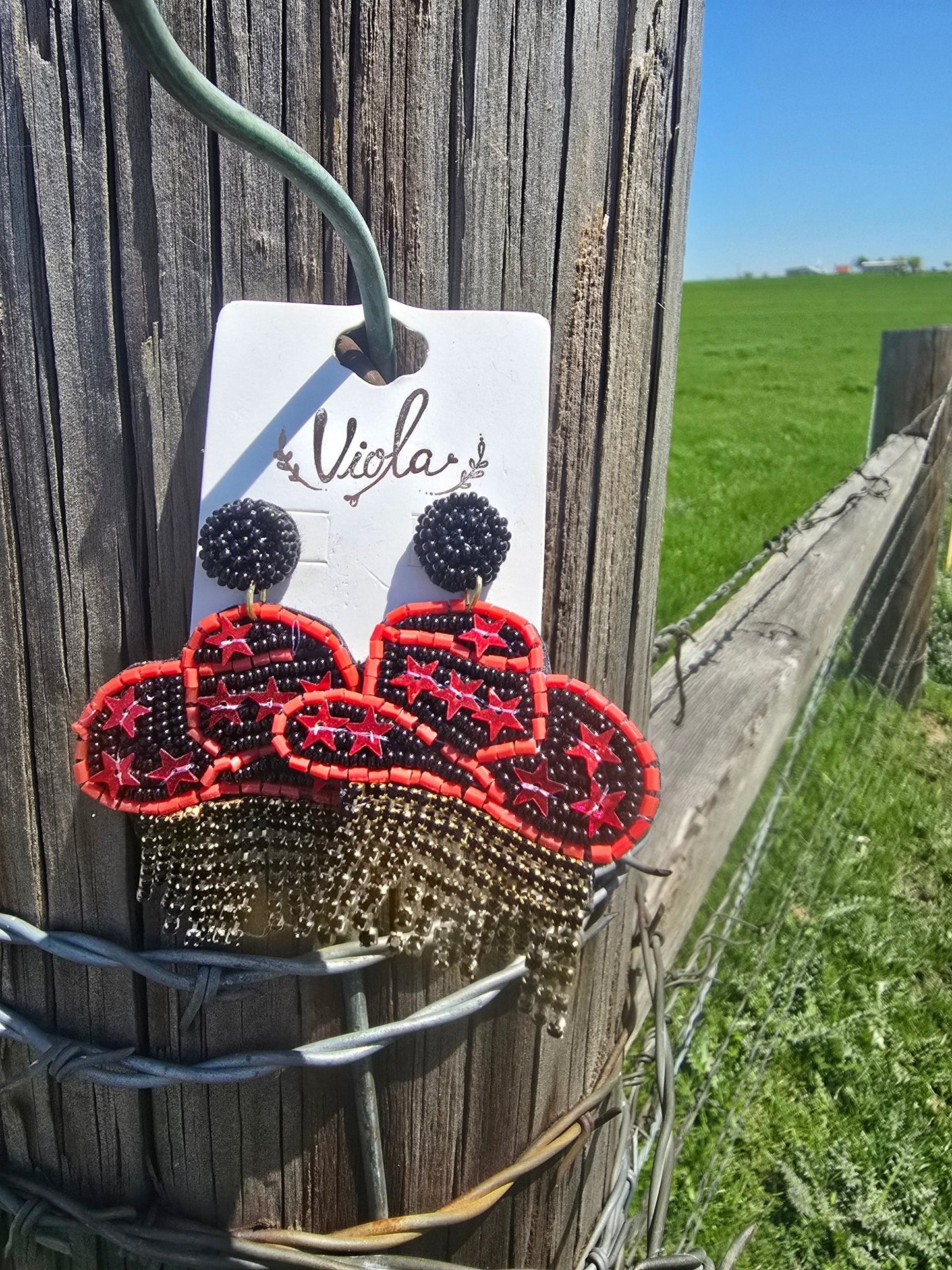 Beaded Head Earrings - Pistols 'n Petticoats - #westernboutique# - #westernfashion#