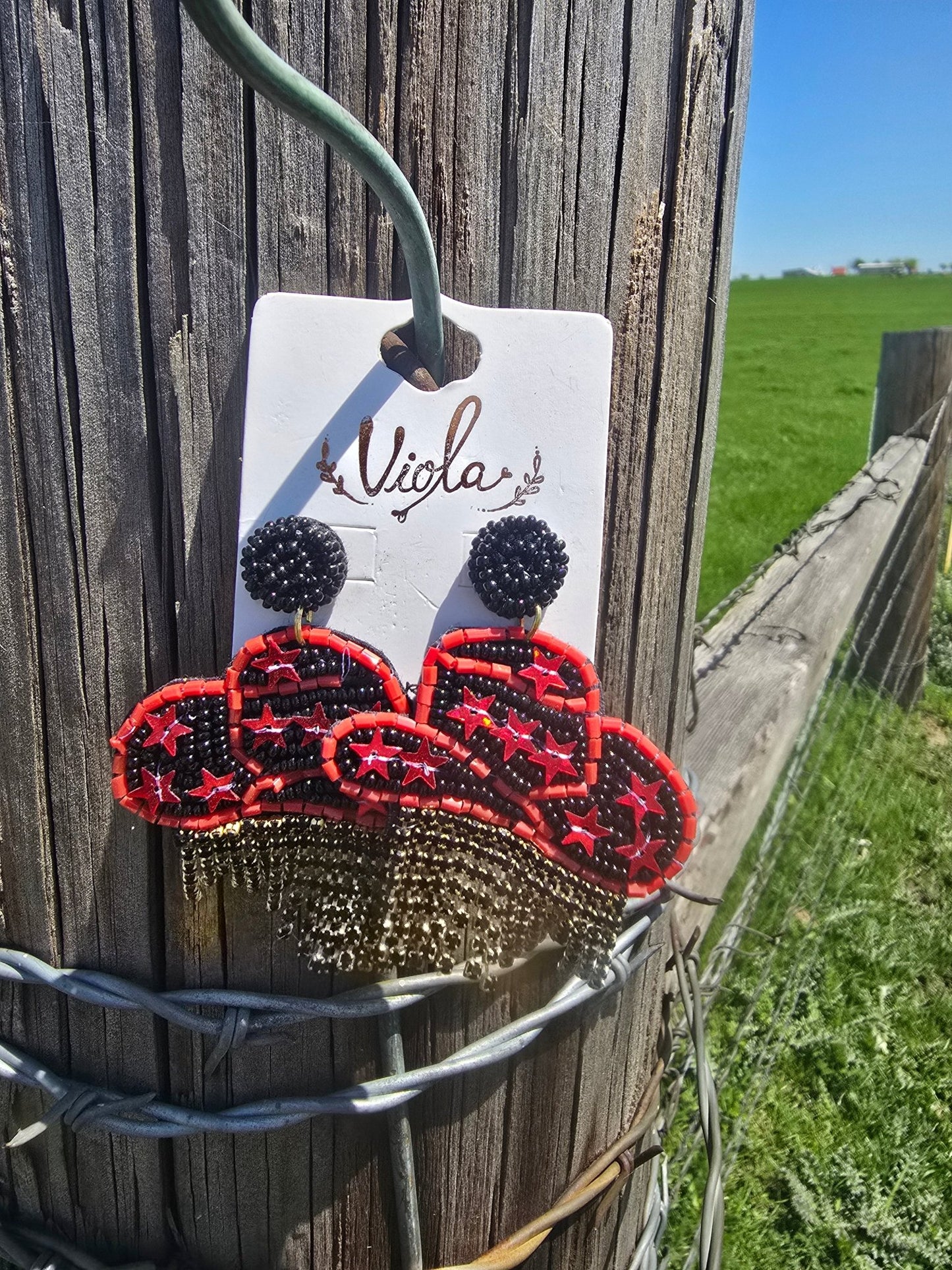 Beaded Head Earrings - Pistols 'n Petticoats - #westernboutique# - #westernfashion#