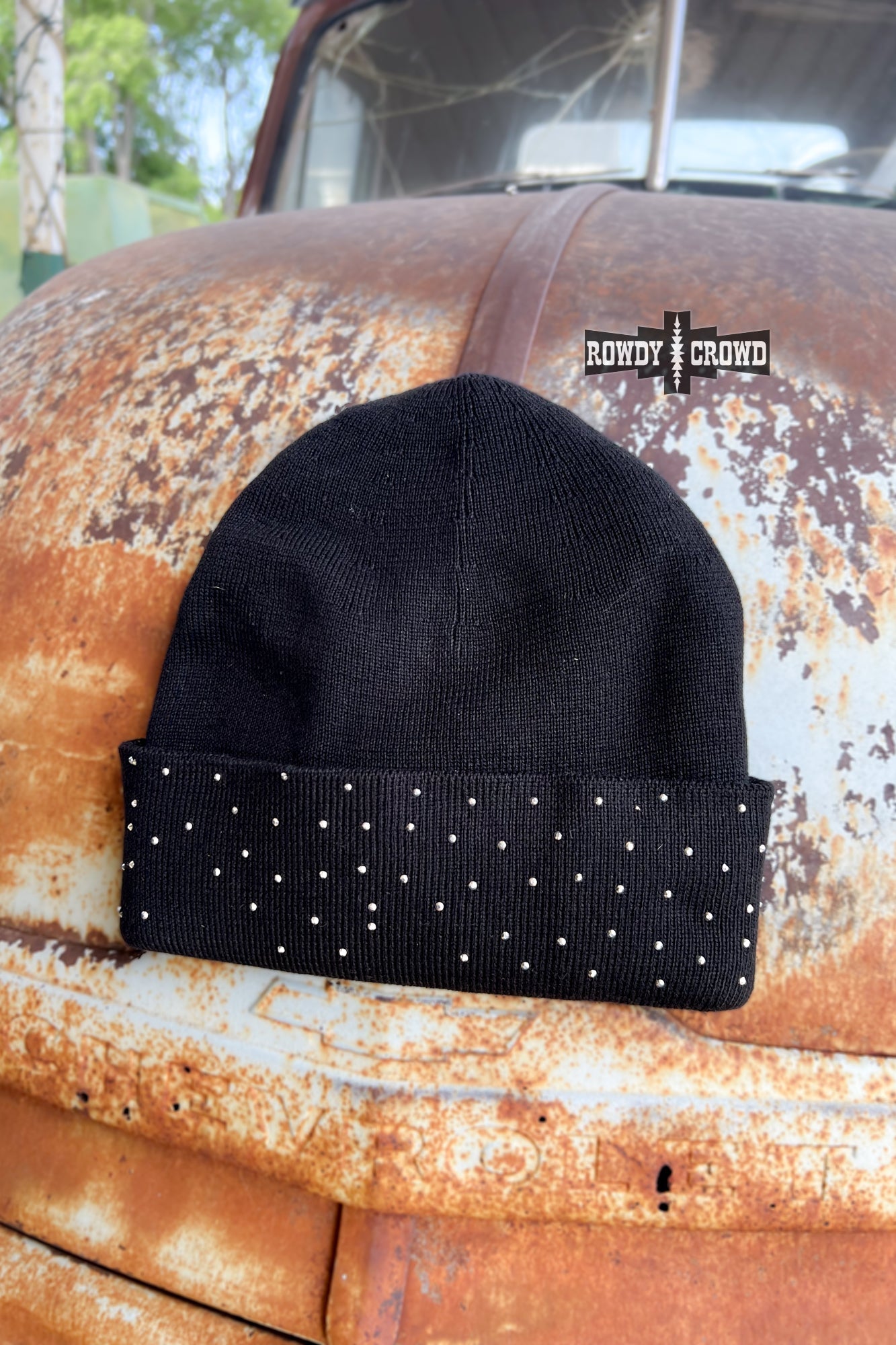 BLACK - Shine Bright Beanie - Pistols 'n Petticoats - #westernboutique# - #westernfashion#