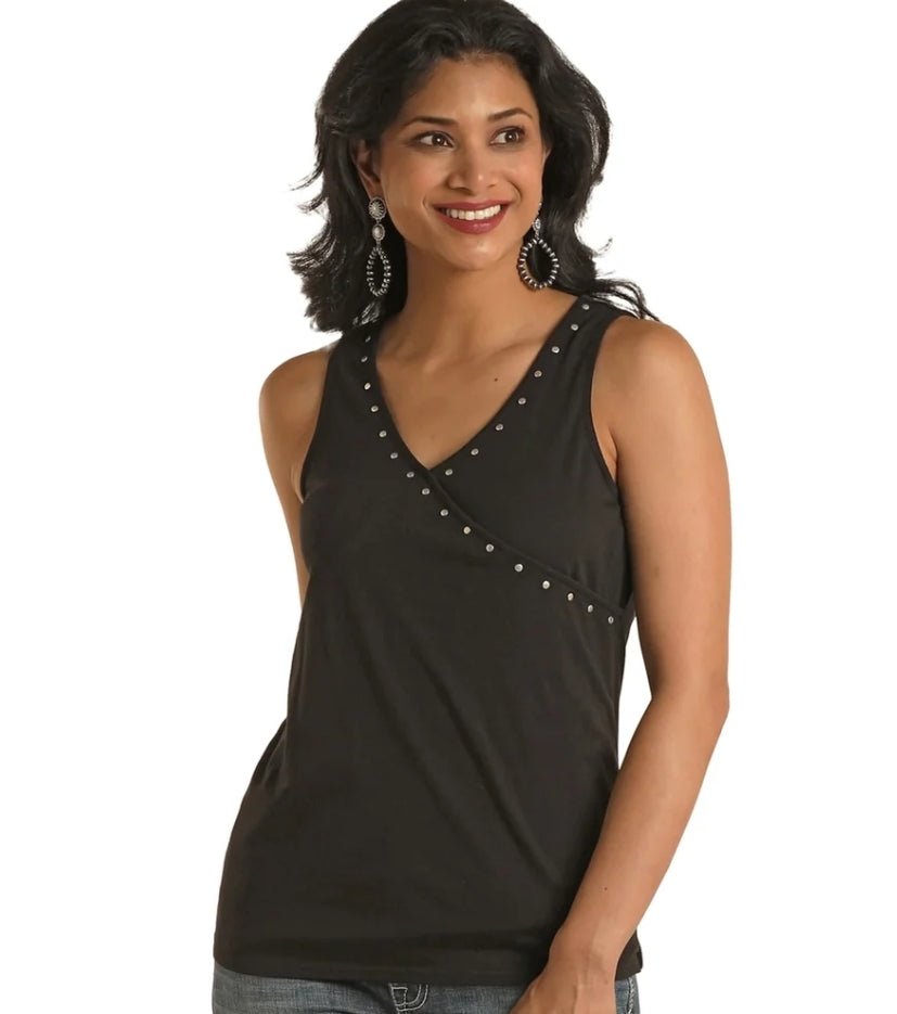 Blank rivit tank - Pistols 'n Petticoats - western boutique - womens western wear - western wear womens