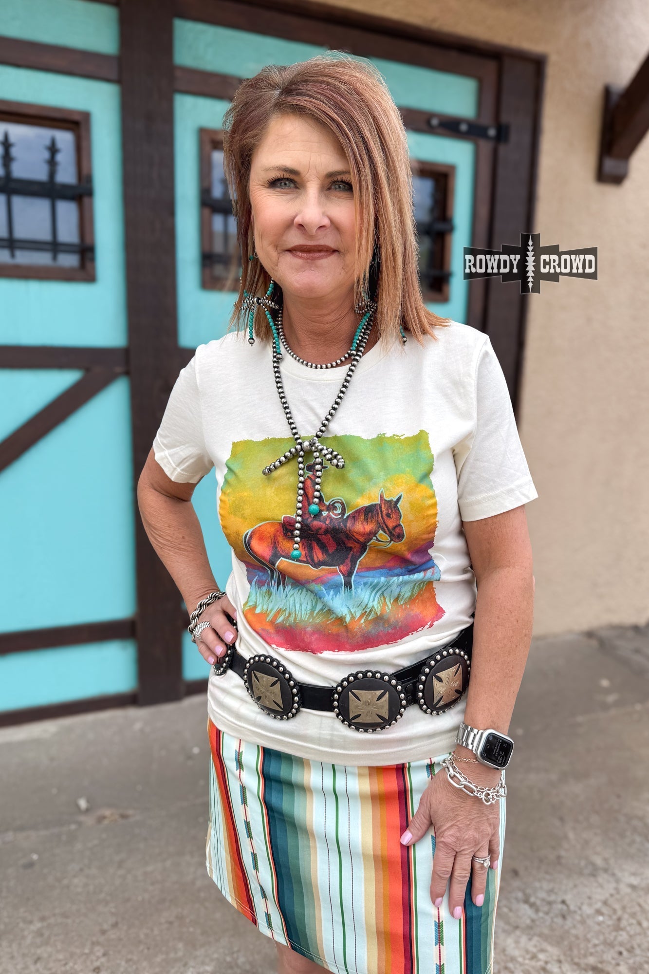 Blazin' Trails Tee - Pistols 'n Petticoats - #westernboutique# - #westernfashion#