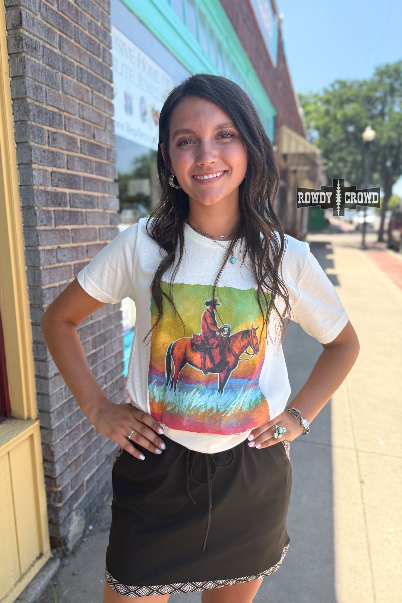 Blazin' Trails Tee - Pistols 'n Petticoats - western boutique - womens western wear - western wear womens