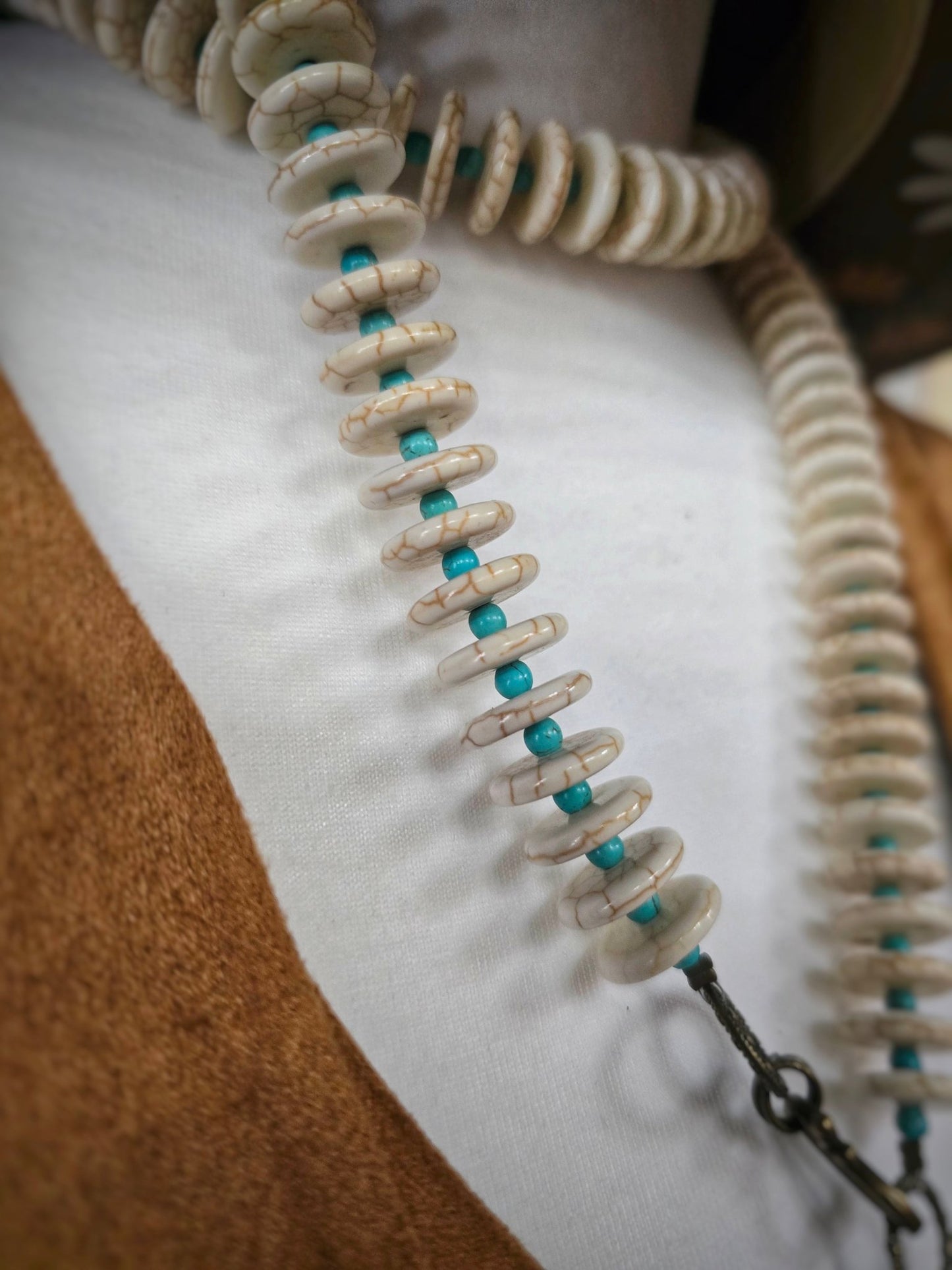 Bone Bead Statement Necklace - western necklace - Pistols 'n Petticoats - #westernboutique# - #westernfashion#