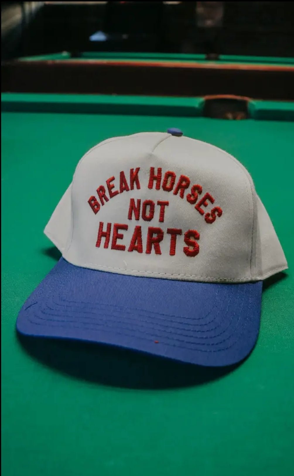 Break Horses Not Hearts - country trucker hats - Pistols 'n Petticoats - #westernboutique# - #westernfashion#