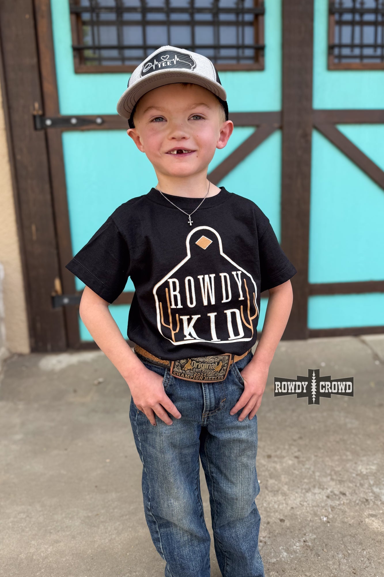 BROWN - Rowdy Kid Tee - Pistols 'n Petticoats - #westernboutique# - #westernfashion#