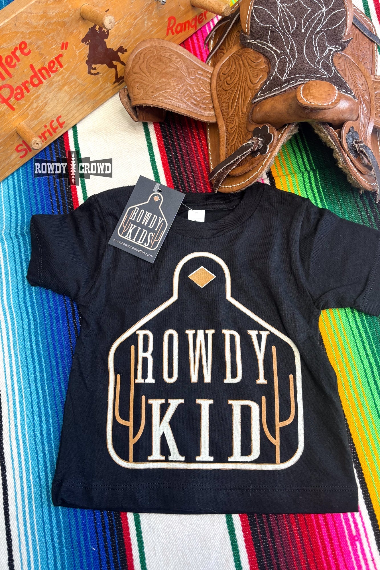 BROWN - Rowdy Kid Tee - Pistols 'n Petticoats - #westernboutique# - #westernfashion#