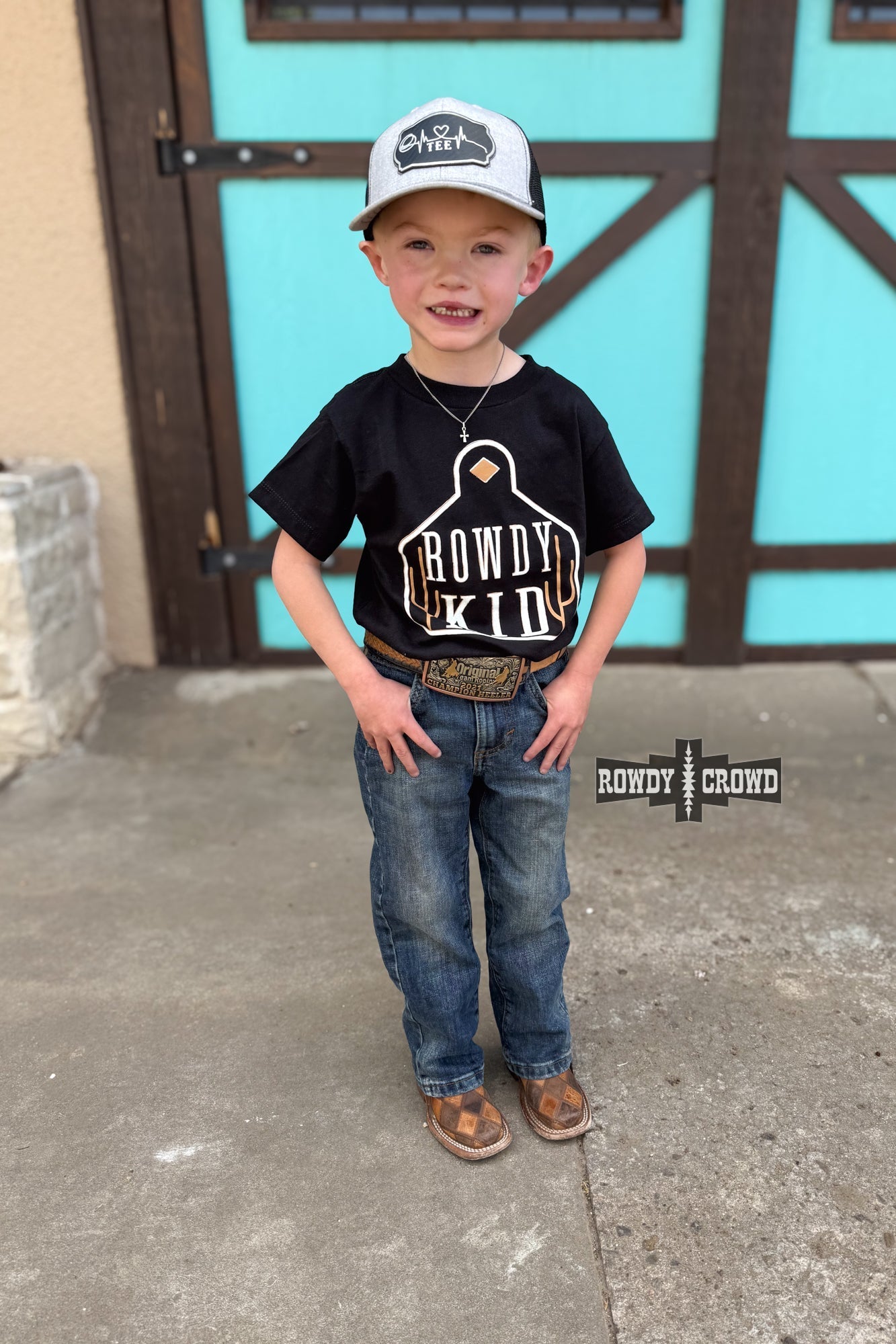 BROWN - Rowdy Kid Tee - Pistols 'n Petticoats - #westernboutique# - #westernfashion#