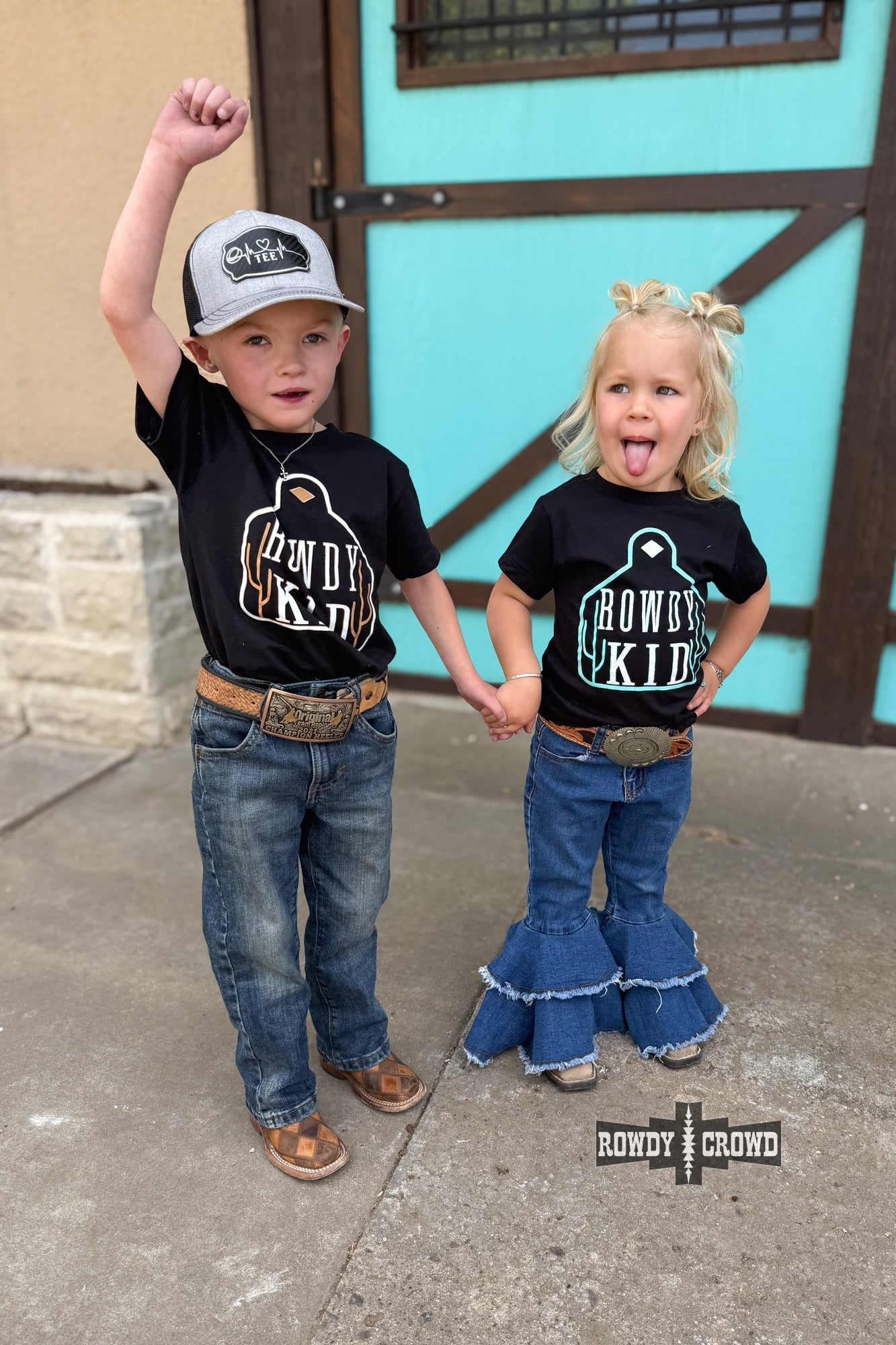 BROWN - Rowdy Kid Tee - Pistols 'n Petticoats - #westernboutique# - #westernfashion#