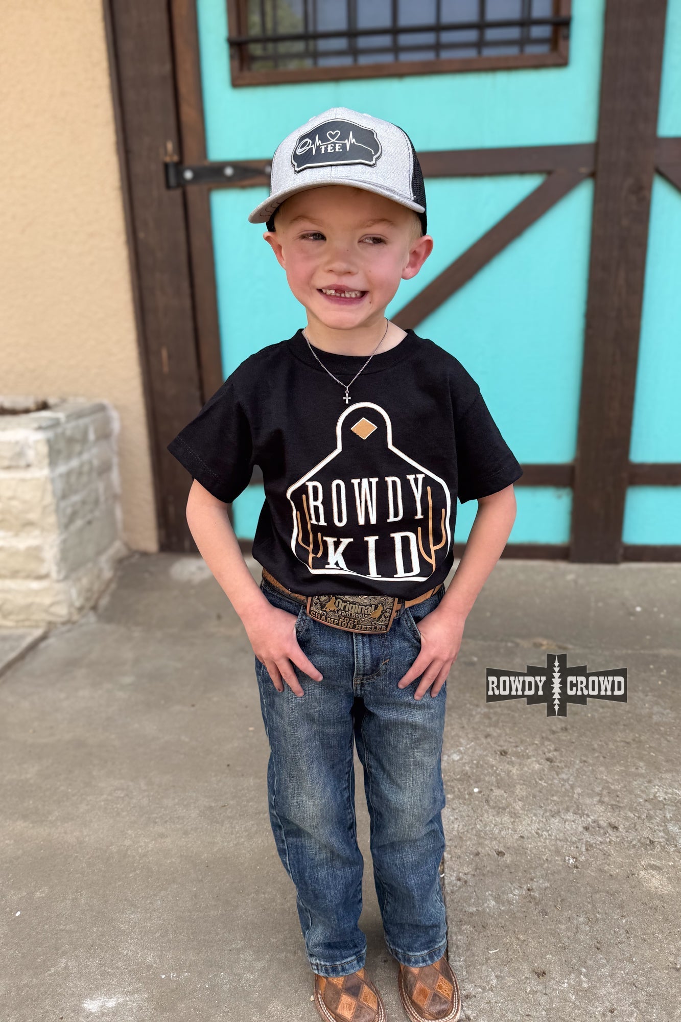 BROWN - Rowdy Kid Tee - Pistols 'n Petticoats - #westernboutique# - #westernfashion#