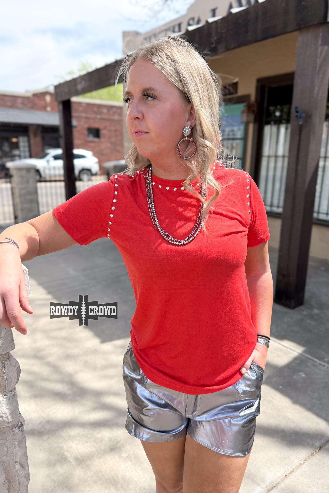 CANDY APPLE - Starry Stud Tee - Pistols 'n Petticoats - western boutique - womens western wear - western wear womens
