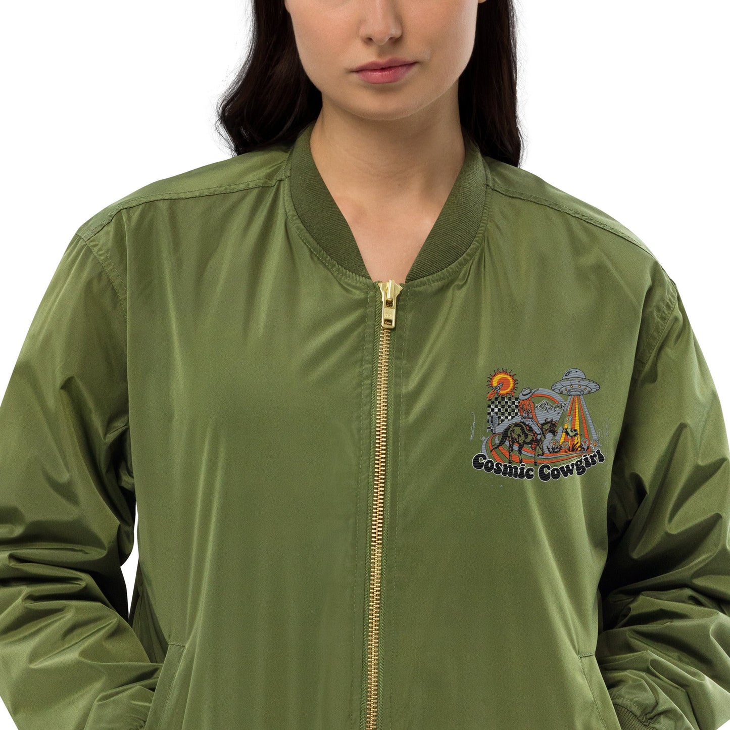 Cosmic Cowgirl Premium recycled bomber jacket - Pistols 'n Petticoats - #westernboutique# - #westernfashion#