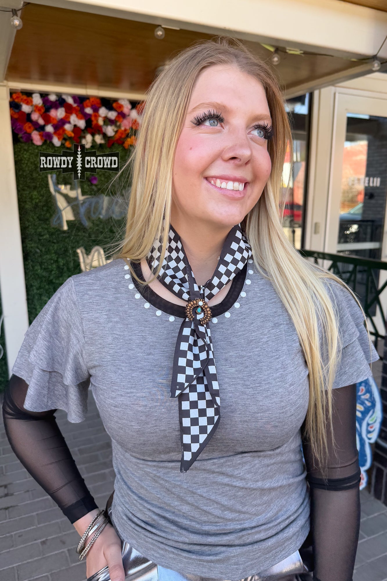 Cowboy Checkered Scarf - Pistols 'n Petticoats - #westernboutique# - #westernfashion#
