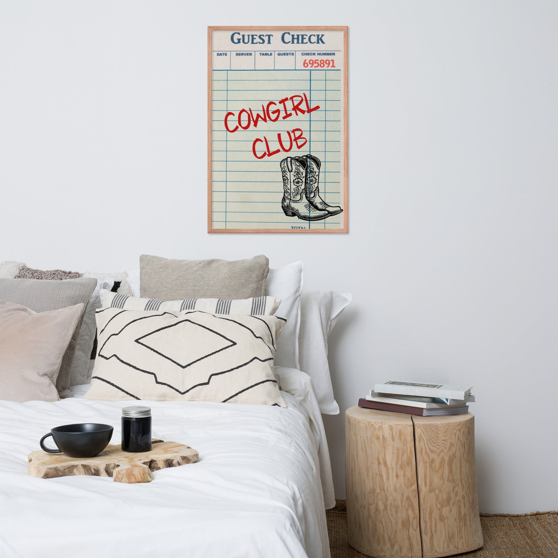 Cowgirl Check Framed poster - Pistols 'n Petticoats - #westernboutique# - #westernfashion#