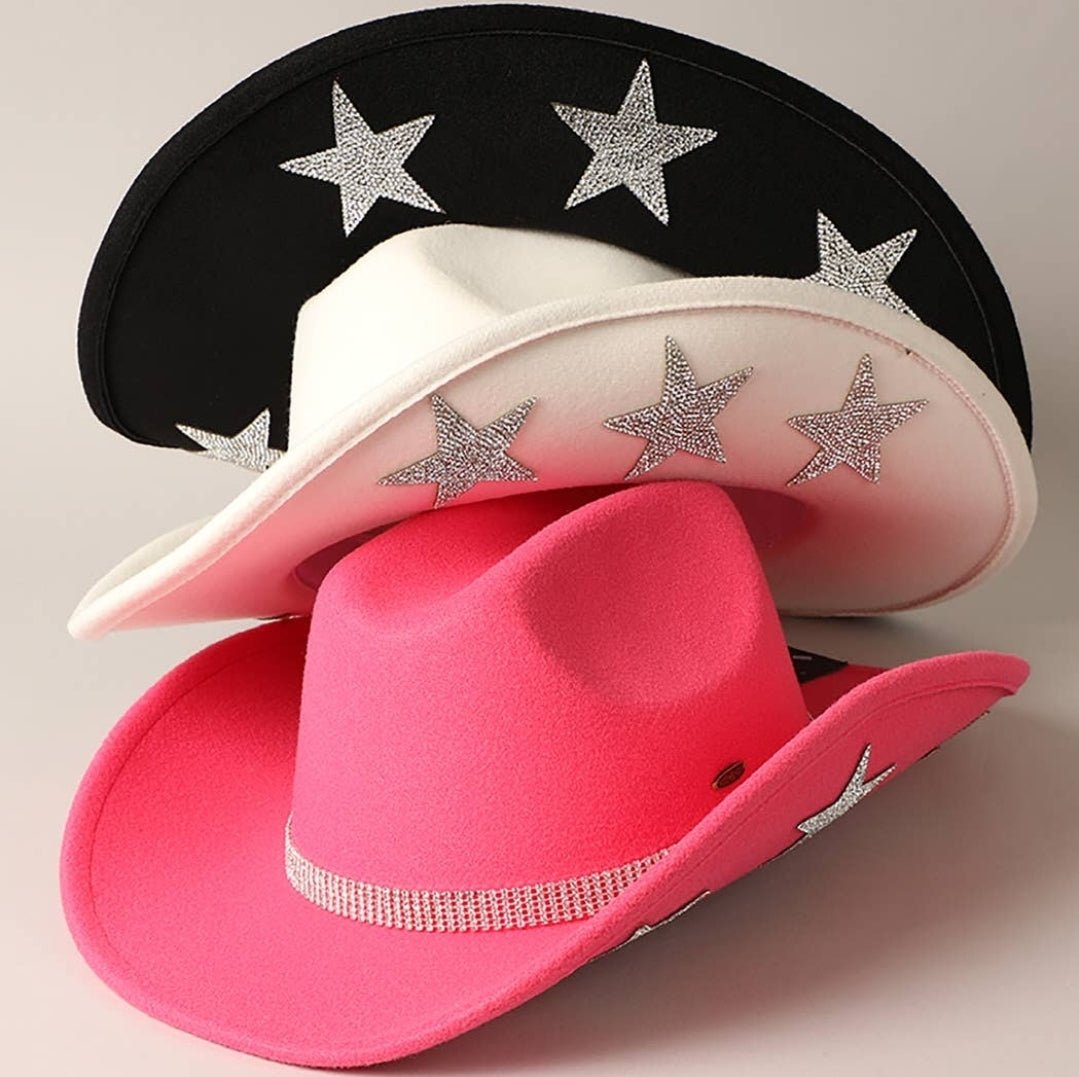 Cowgirl Hat with Rhinestones - Pistols 'n Petticoats - #westernboutique# - #westernfashion#