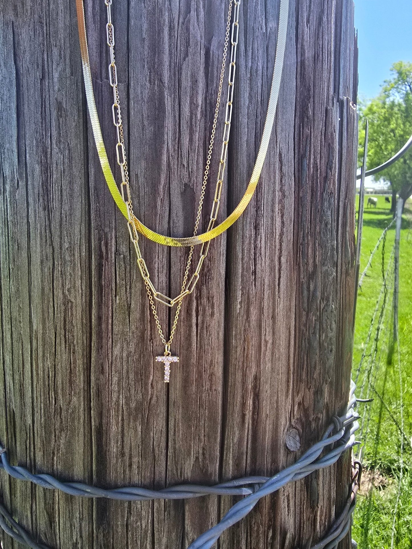 Cross Charm Layered necklace - Pistols 'n Petticoats - #westernboutique# - #westernfashion#