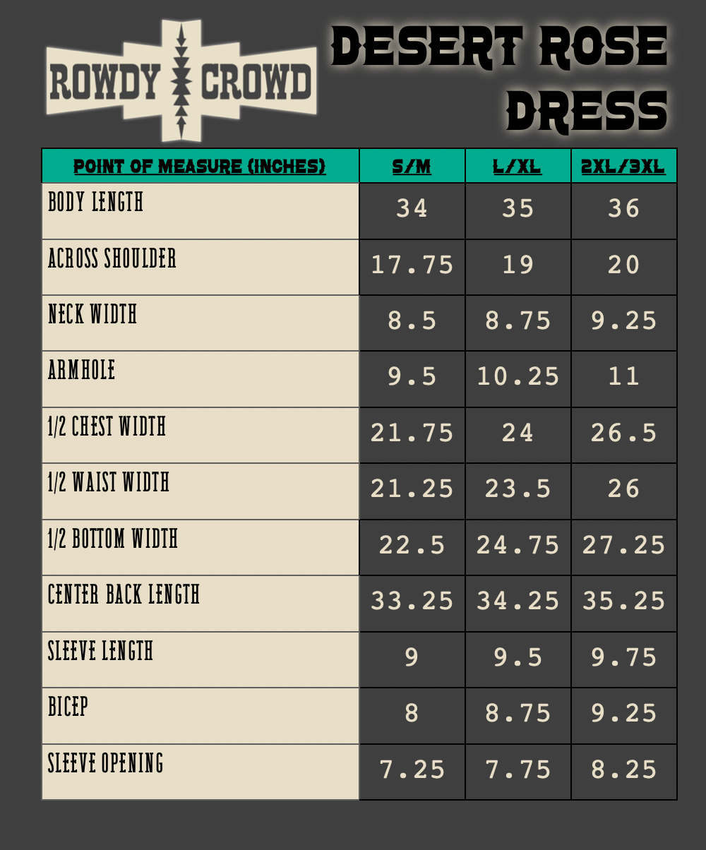 Desert Rose Dress - Pistols 'n Petticoats - western boutique - womens western wear - western wear womens