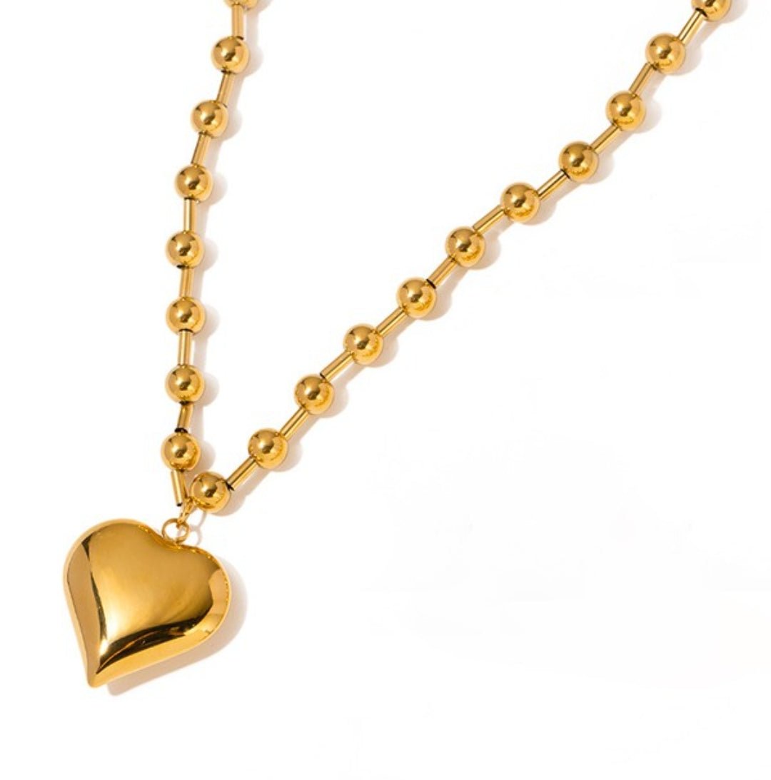 Golden Heart Necklace - Pistols 'n Petticoats - #westernboutique# - #westernfashion#