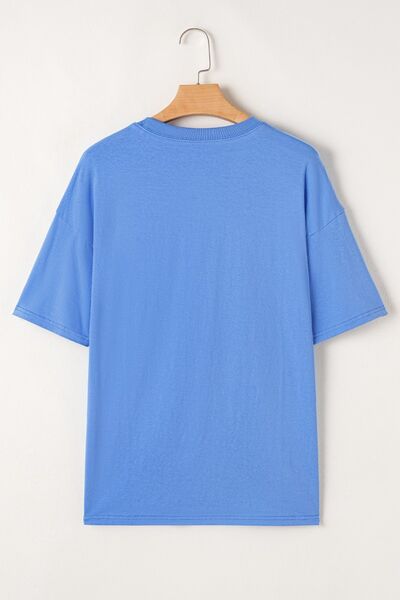 Graphic Round Neck Short Sleeve T-Shirt - Pistols 'n Petticoats - #westernboutique# - #westernfashion#