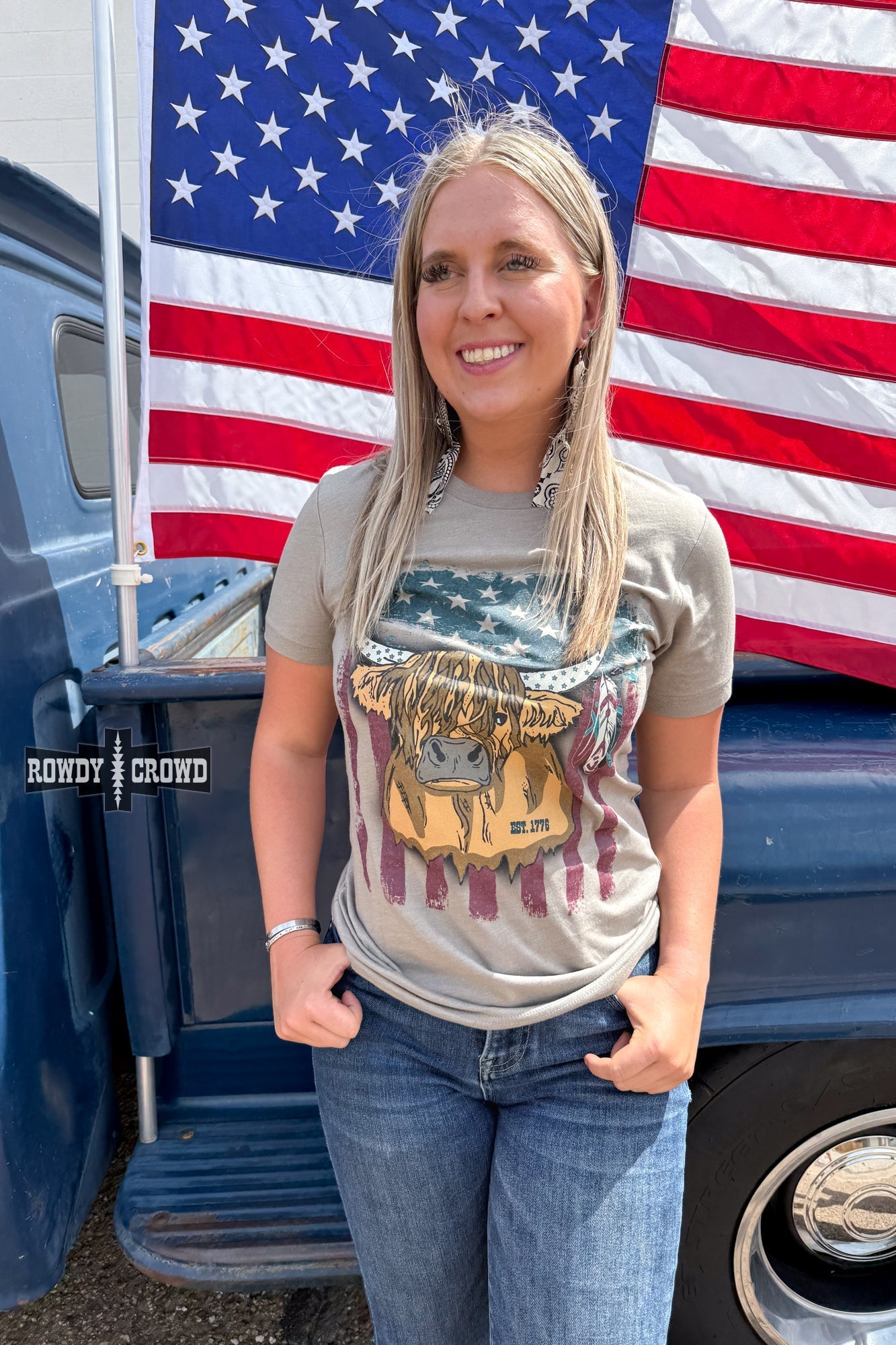 Homeland Highland Tee - Pistols 'n Petticoats - western boutique - womens western wear - western wear womens