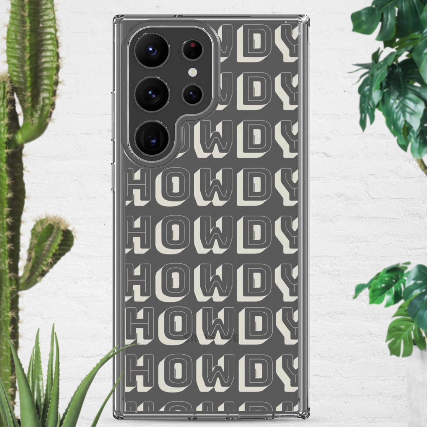 Howdy Clear Case for Samsung® - Pistols 'n Petticoats - #westernboutique# - #westernfashion#