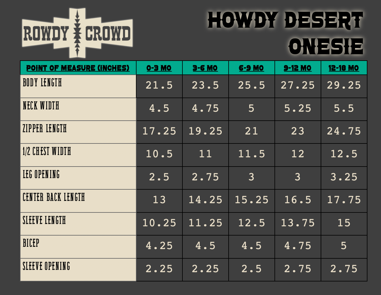 Howdy Desert Onesie - Pistols 'n Petticoats - #westernboutique# - #westernfashion#