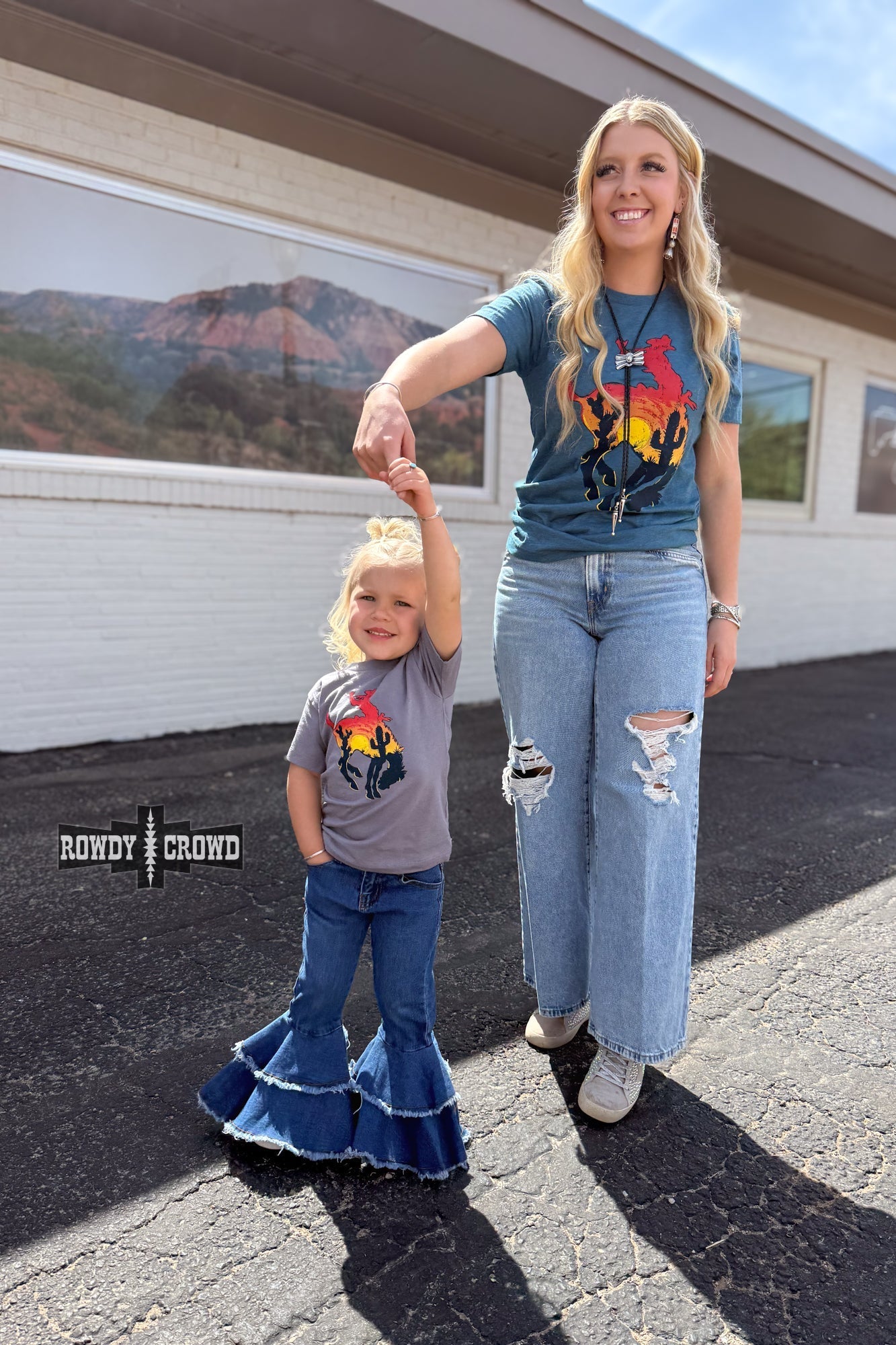 KIDS Bowie Bronc Tee - Pistols 'n Petticoats - western boutique - womens western wear - western wear womens