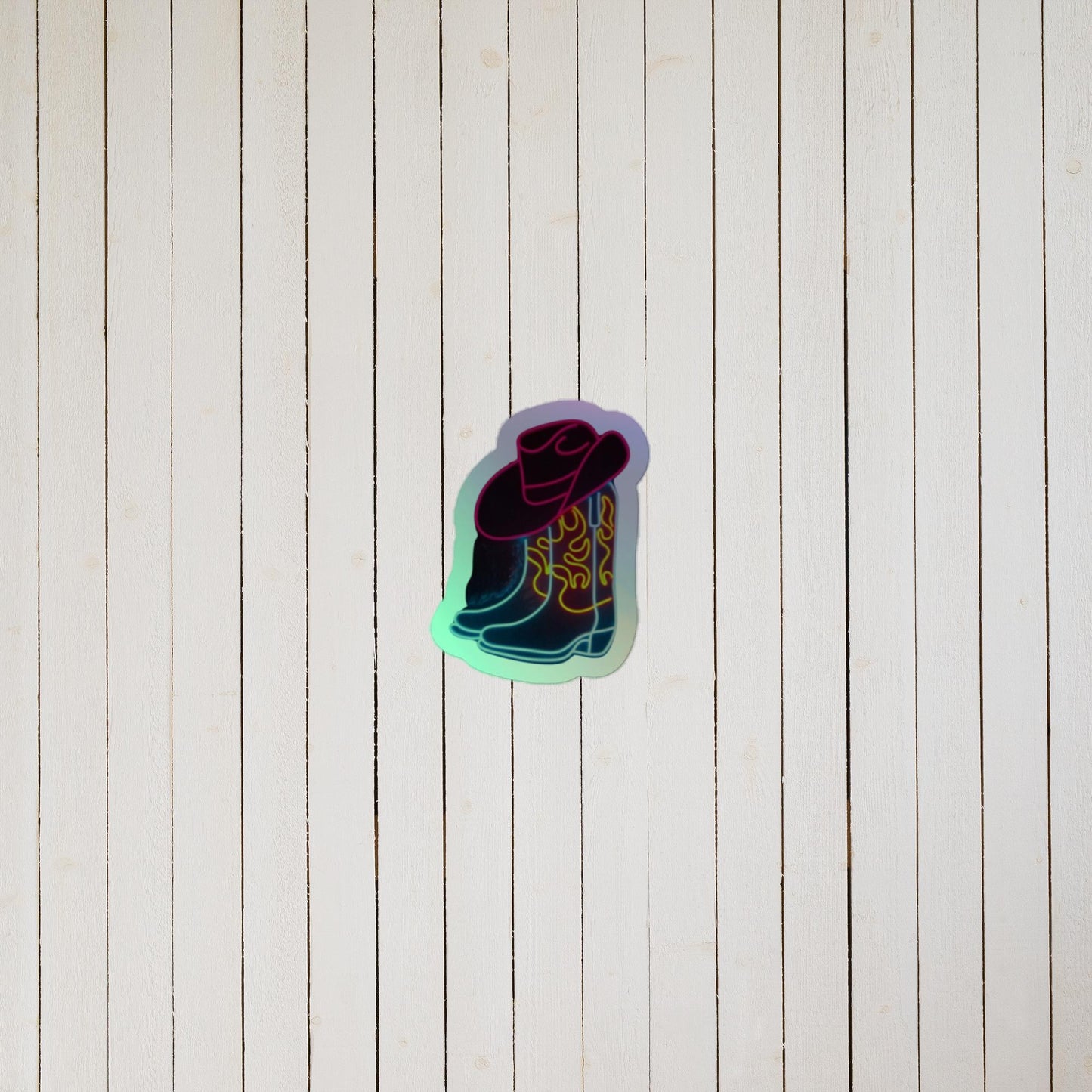 Neon Boots Holographic stickers - Pistols 'n Petticoats - #westernboutique# - #westernfashion#