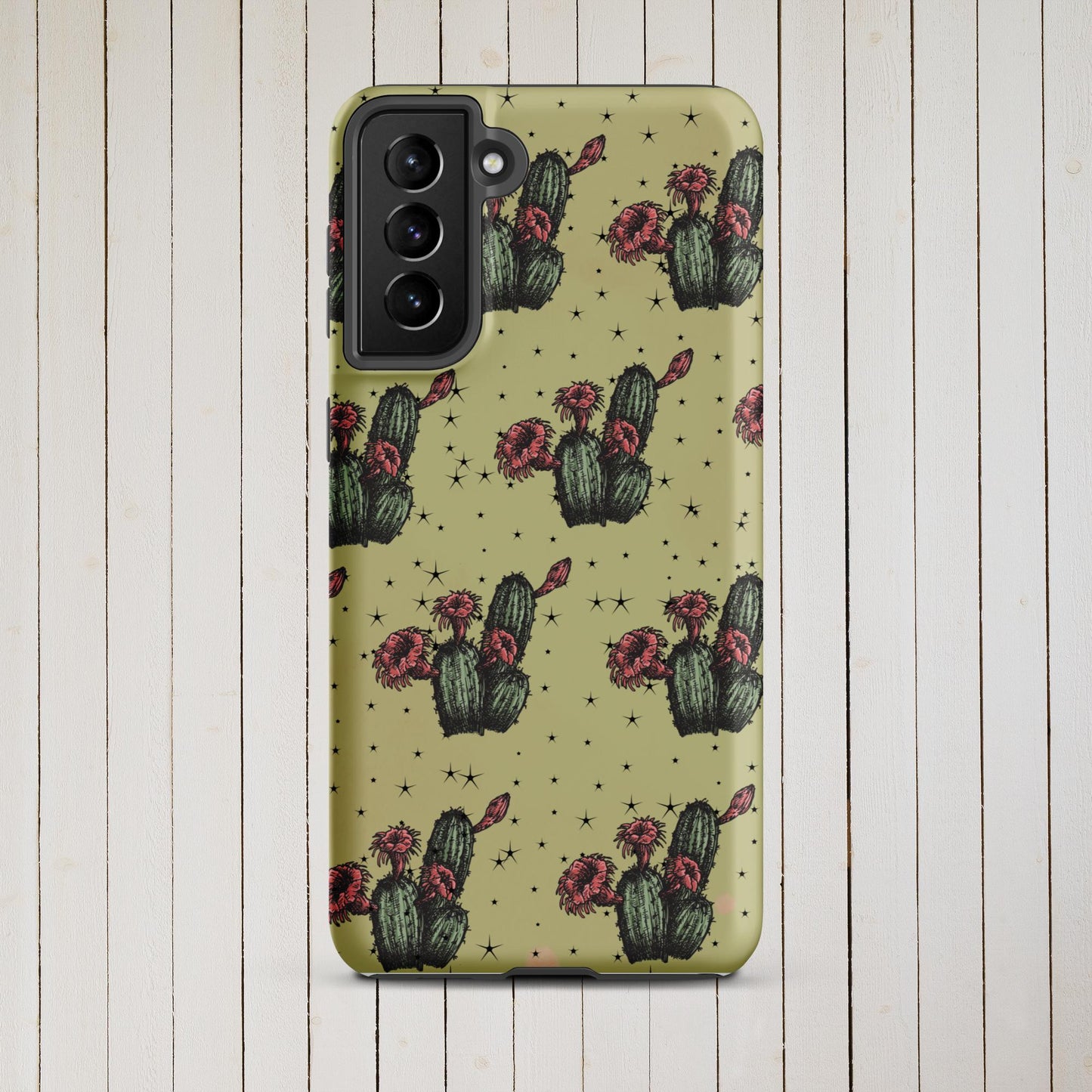 Night Cactus Tough case for Samsung® - Pistols 'n Petticoats - #westernboutique# - #westernfashion#