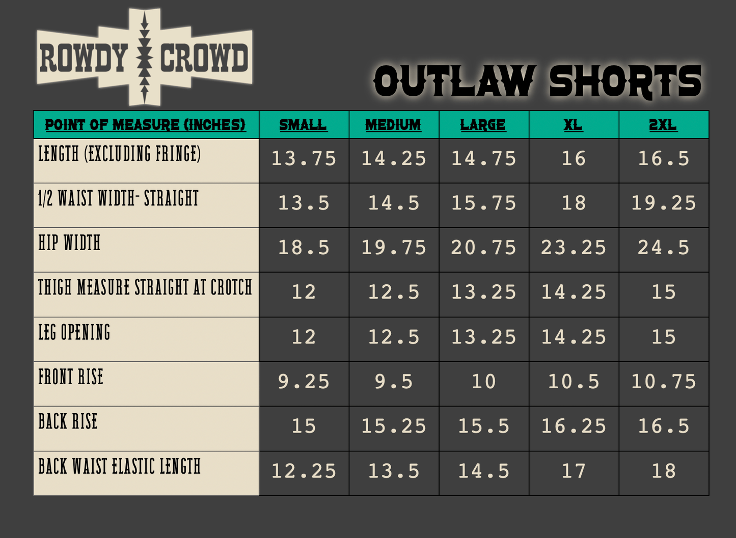 Outlaw Shorts - Pistols 'n Petticoats - #westernboutique# - #westernfashion#