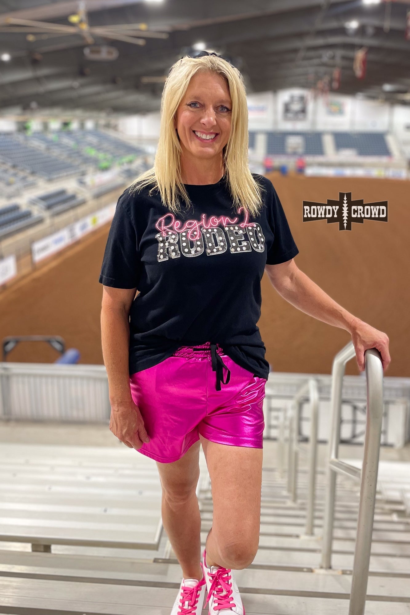 Pink Metallic Shorts - Pistols 'n Petticoats - #westernboutique# - #westernfashion#