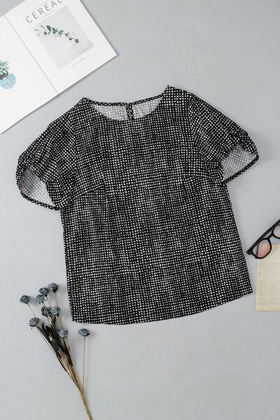 Printed Short Puff Sleeve Blouse - Pistols 'n Petticoats - #westernboutique# - #westernfashion#