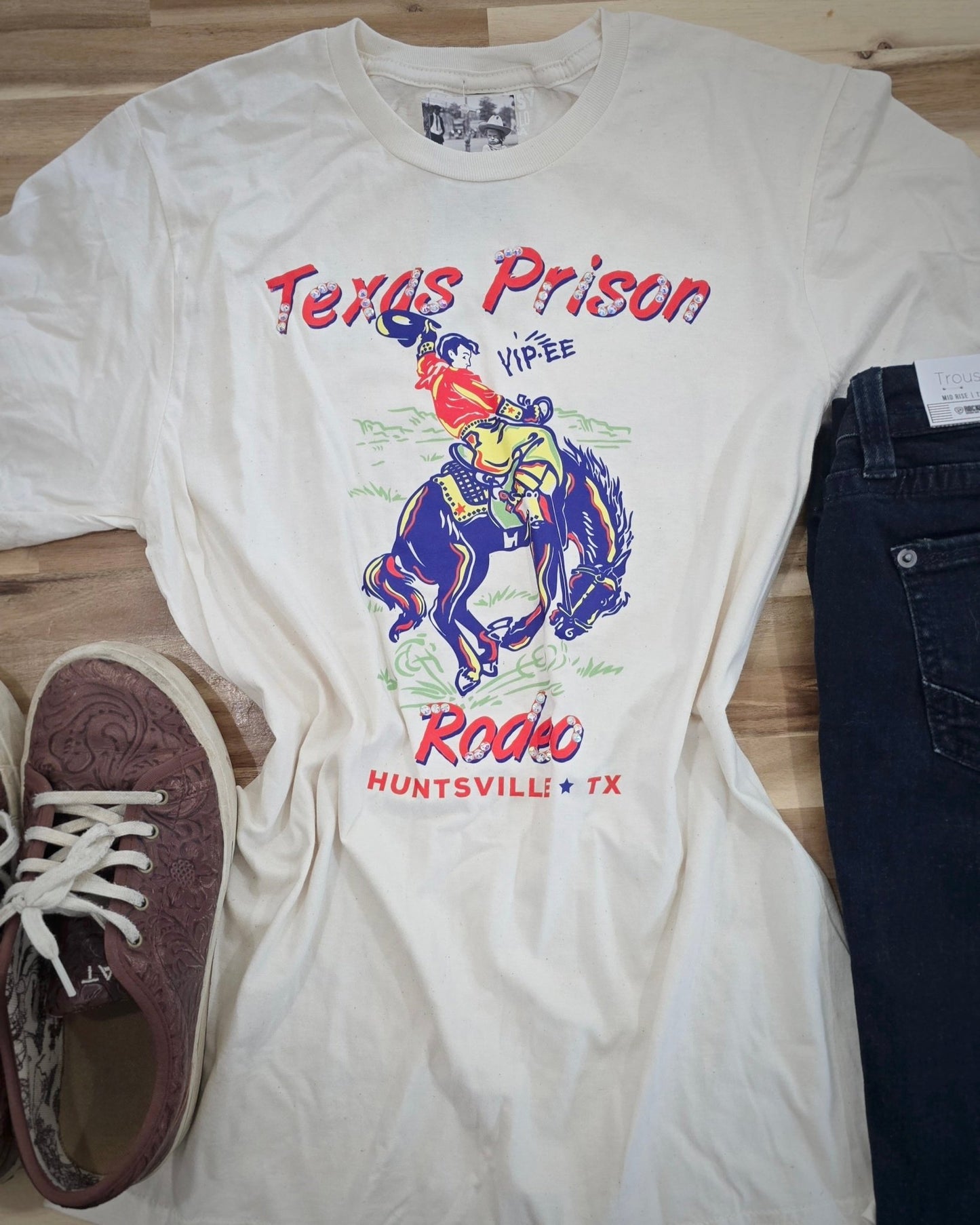 Prison Rodeo Tee - Pistols 'n Petticoats - western boutique - womens western wear - western wear womens