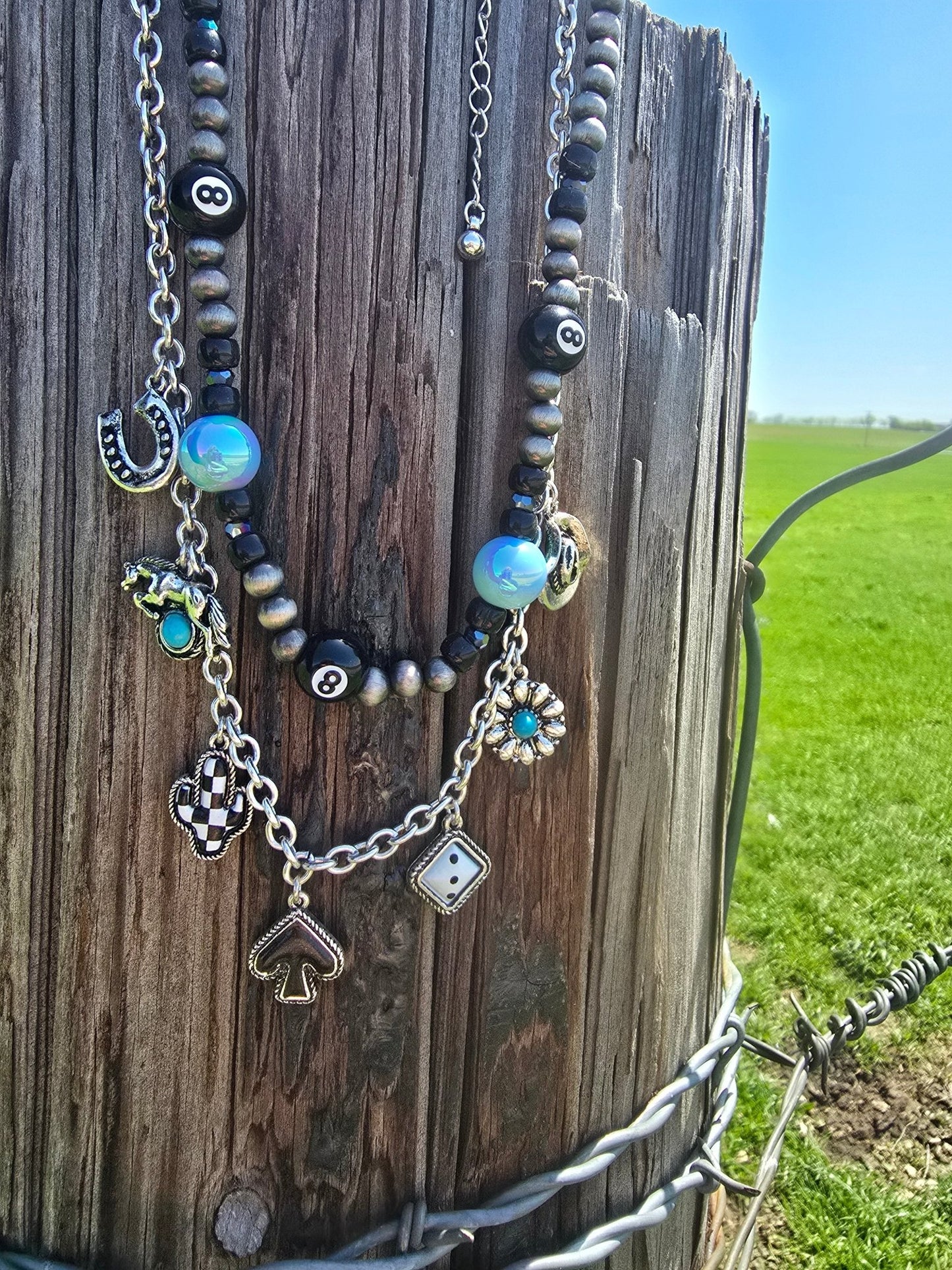Punchy Cowgirl Charm necklace - Pistols 'n Petticoats - #westernboutique# - #westernfashion#
