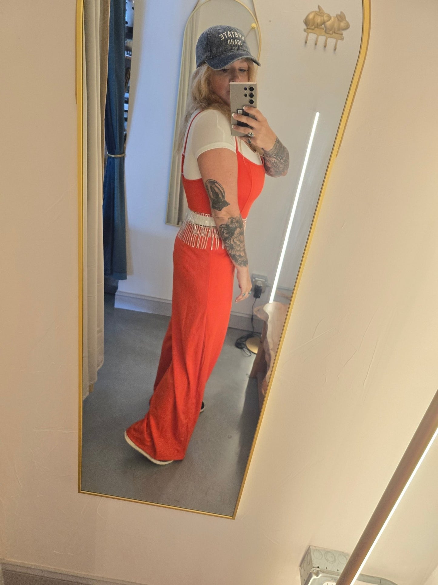 Rhinestone Fringe Cut Out Side Open Back Jumpsuit - Pistols 'n Petticoats - #westernboutique# - #westernfashion#