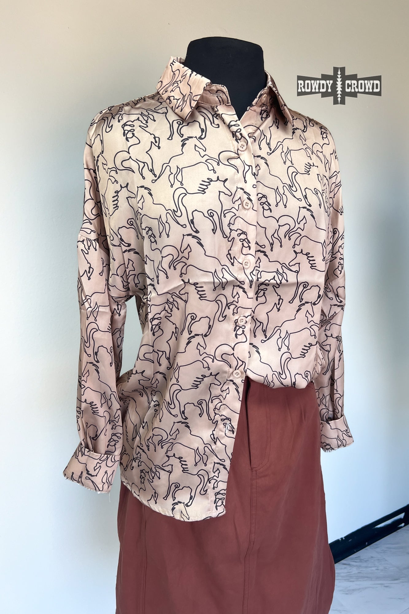Ride Sally Silky Button Up - Pistols 'n Petticoats - #westernboutique# - #westernfashion#