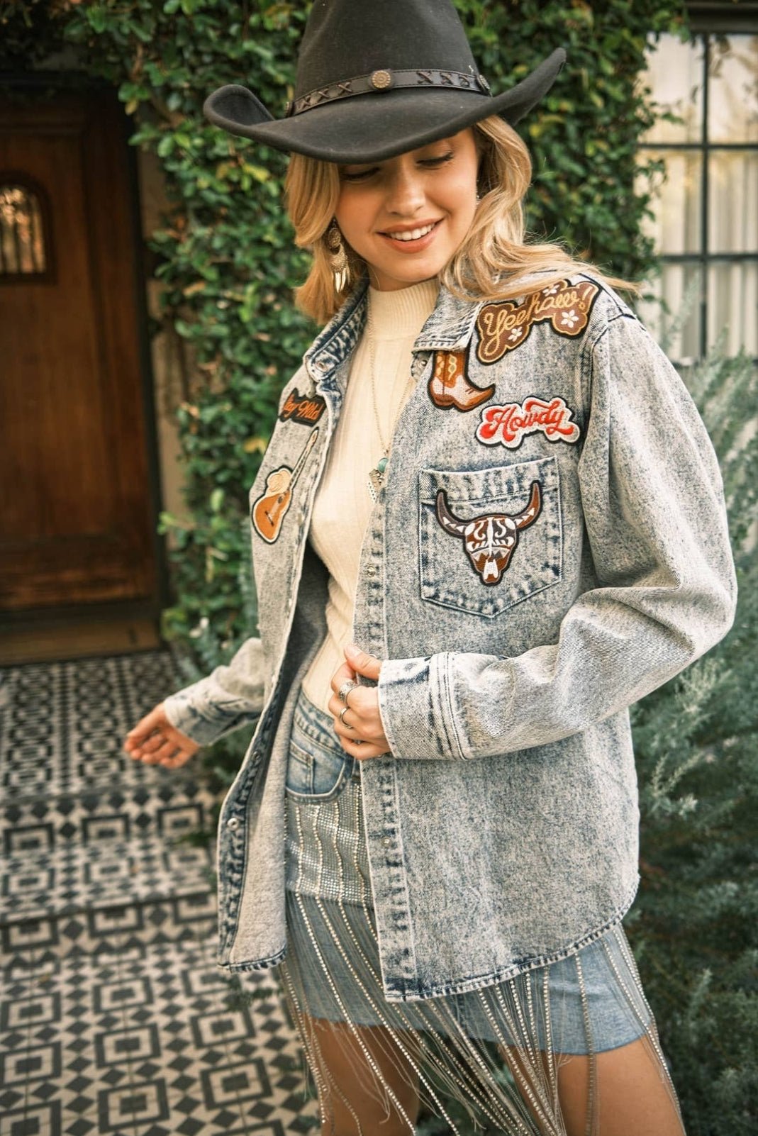 Rodeo Denim Button Up - Pistols 'n Petticoats - #westernboutique# - #westernfashion#