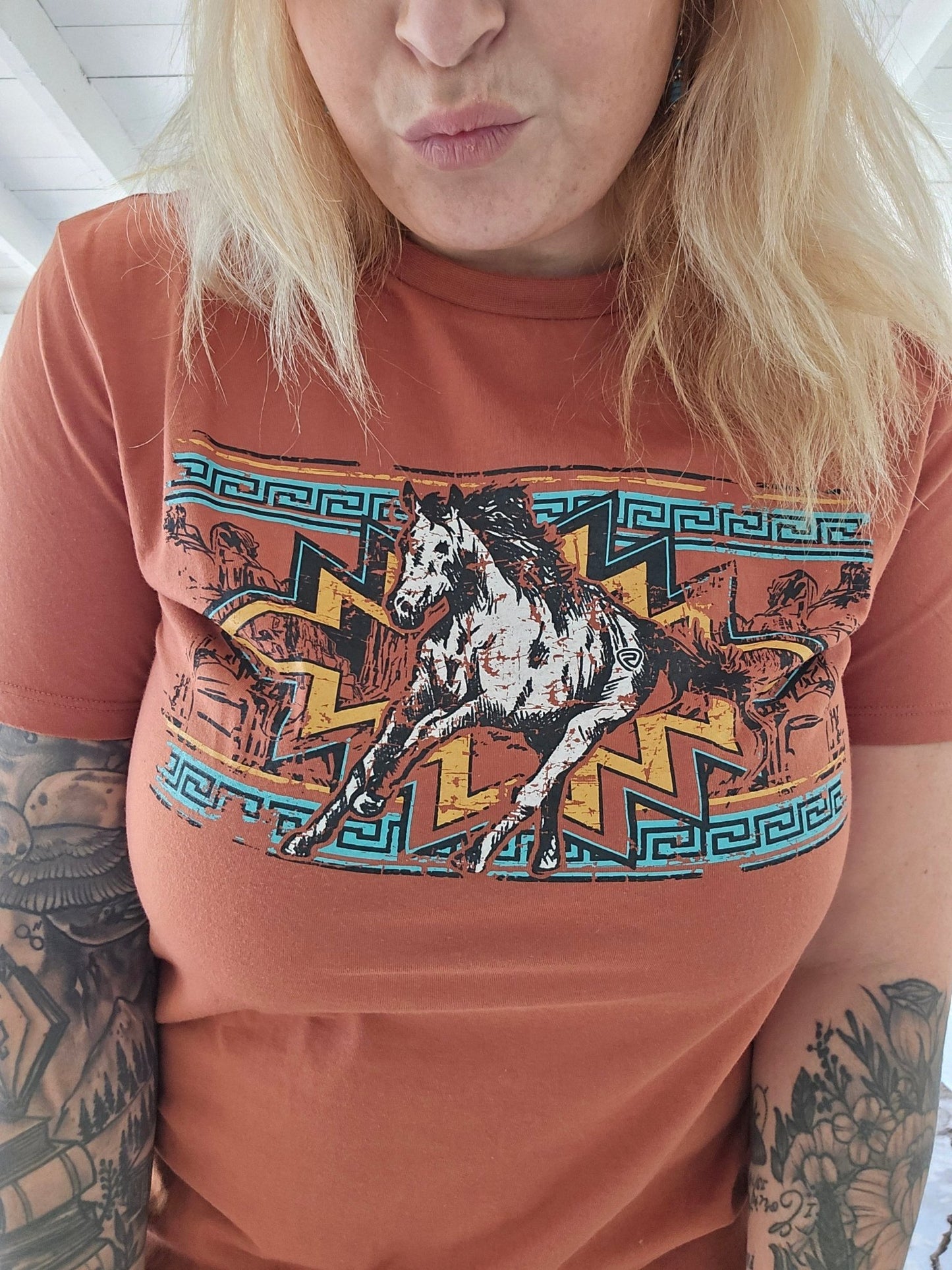 Rust Horse Graphic Tee - Pistols 'n Petticoats - #westernboutique# - #westernfashion#