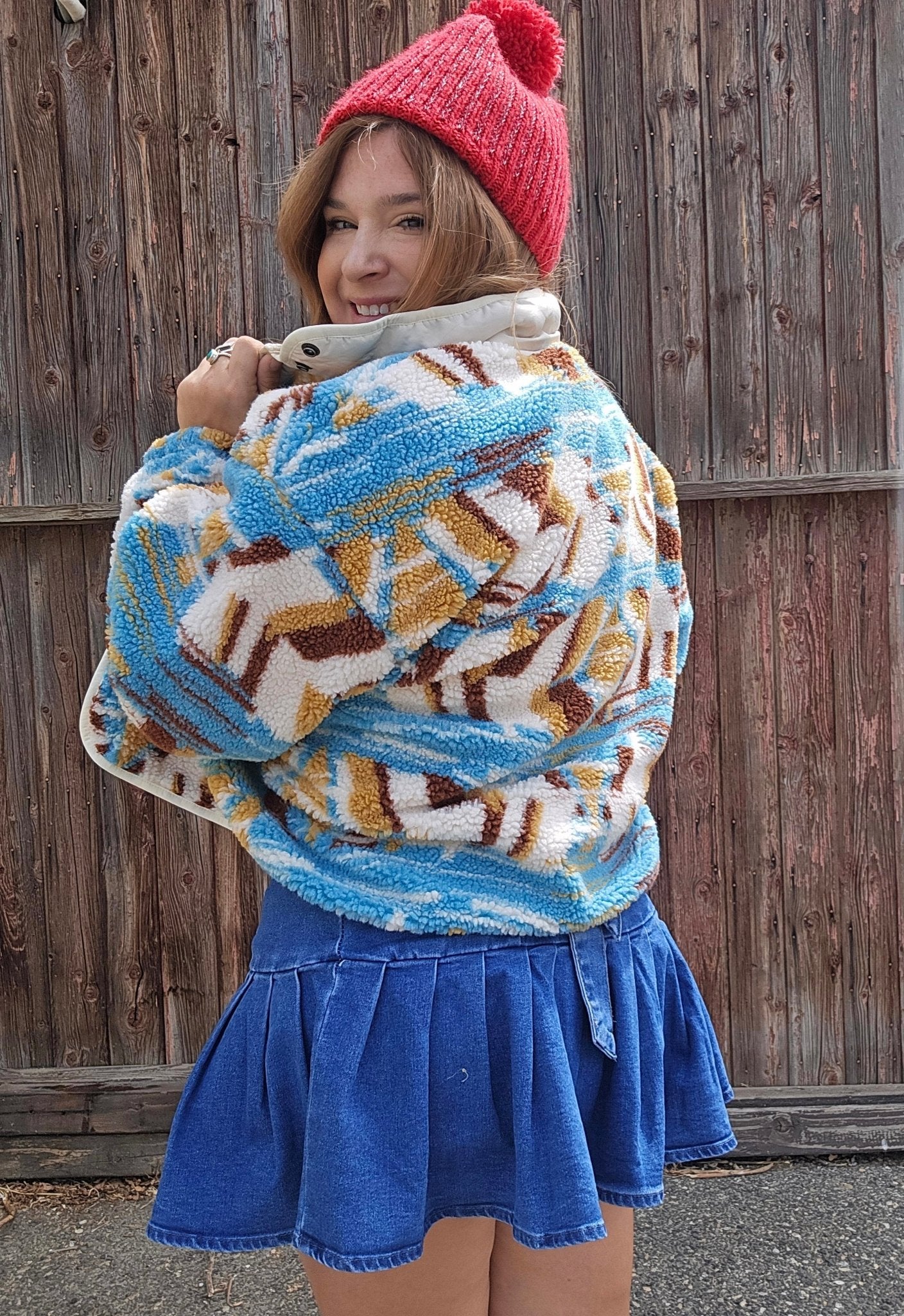 sherpa western jacket, womens sherpa fleece jacket, sherpa coat sweater hybrid, western outerwear women, cozy sherpa jacket, cowgirl sherpa coat, womens western jacket