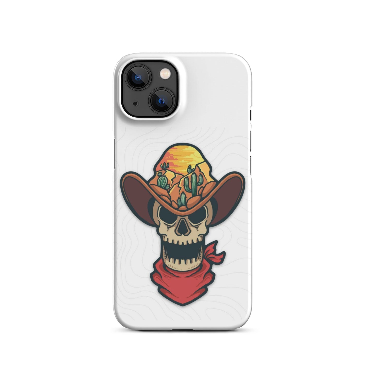 Skull Cowboy Western cell phone cases iphone - Snap case for iPhone® - Pistols 'n Petticoats - #westernboutique# - #westernfashion#