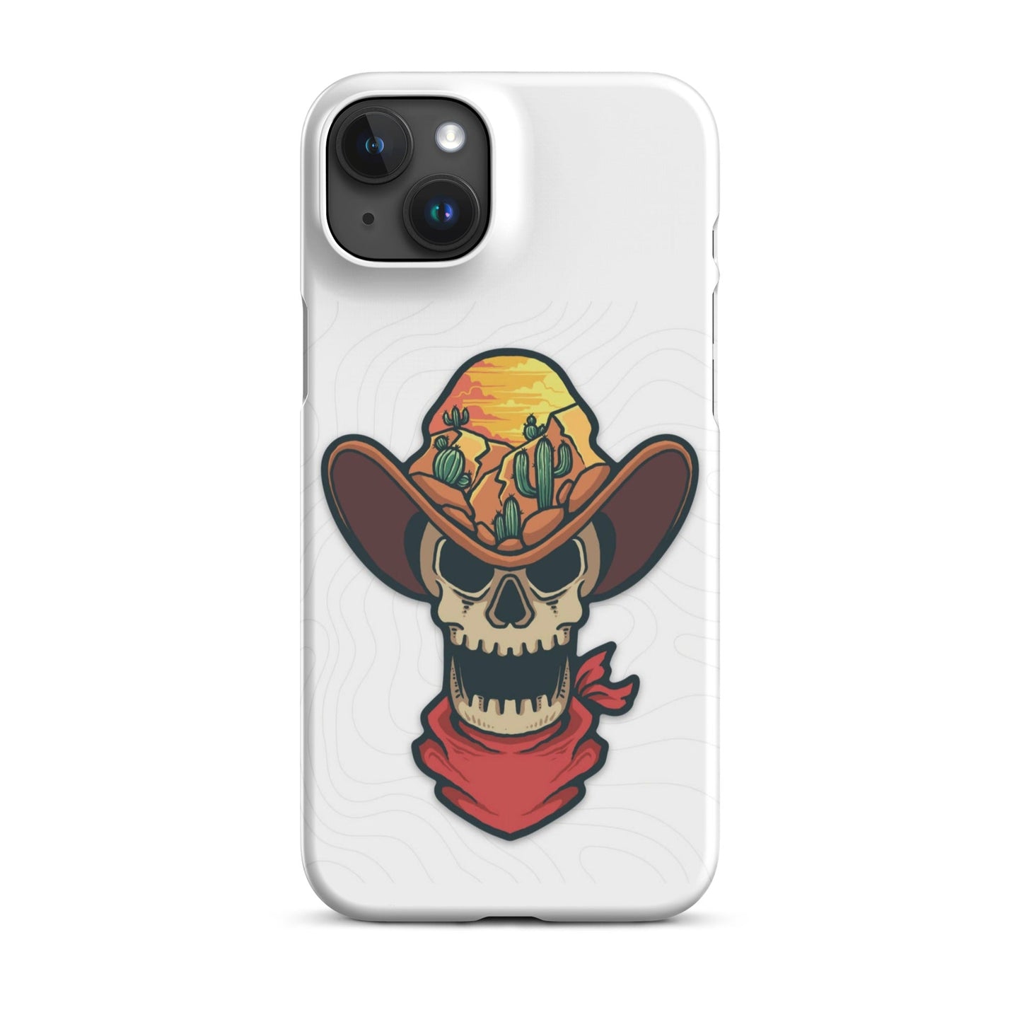 Skull Cowboy Western cell phone cases iphone - Snap case for iPhone® - Pistols 'n Petticoats - #westernboutique# - #westernfashion#