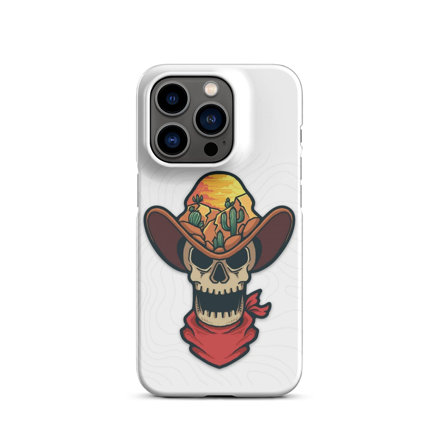 Skull Cowboy Western cell phone cases iphone - Snap case for iPhone® - Pistols 'n Petticoats - #westernboutique# - #westernfashion#