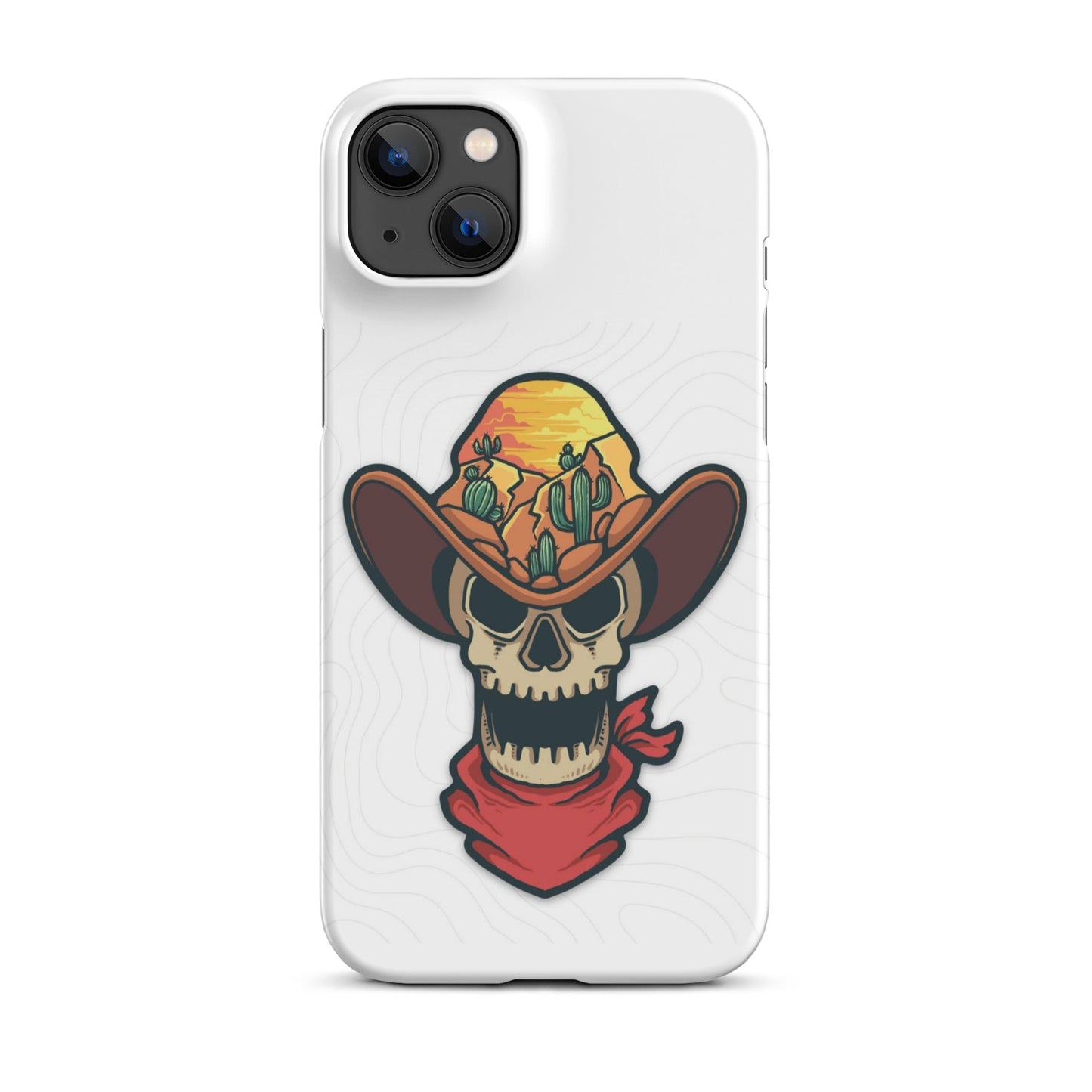 Skull Cowboy Western cell phone cases iphone - Snap case for iPhone® - Pistols 'n Petticoats - #westernboutique# - #westernfashion#