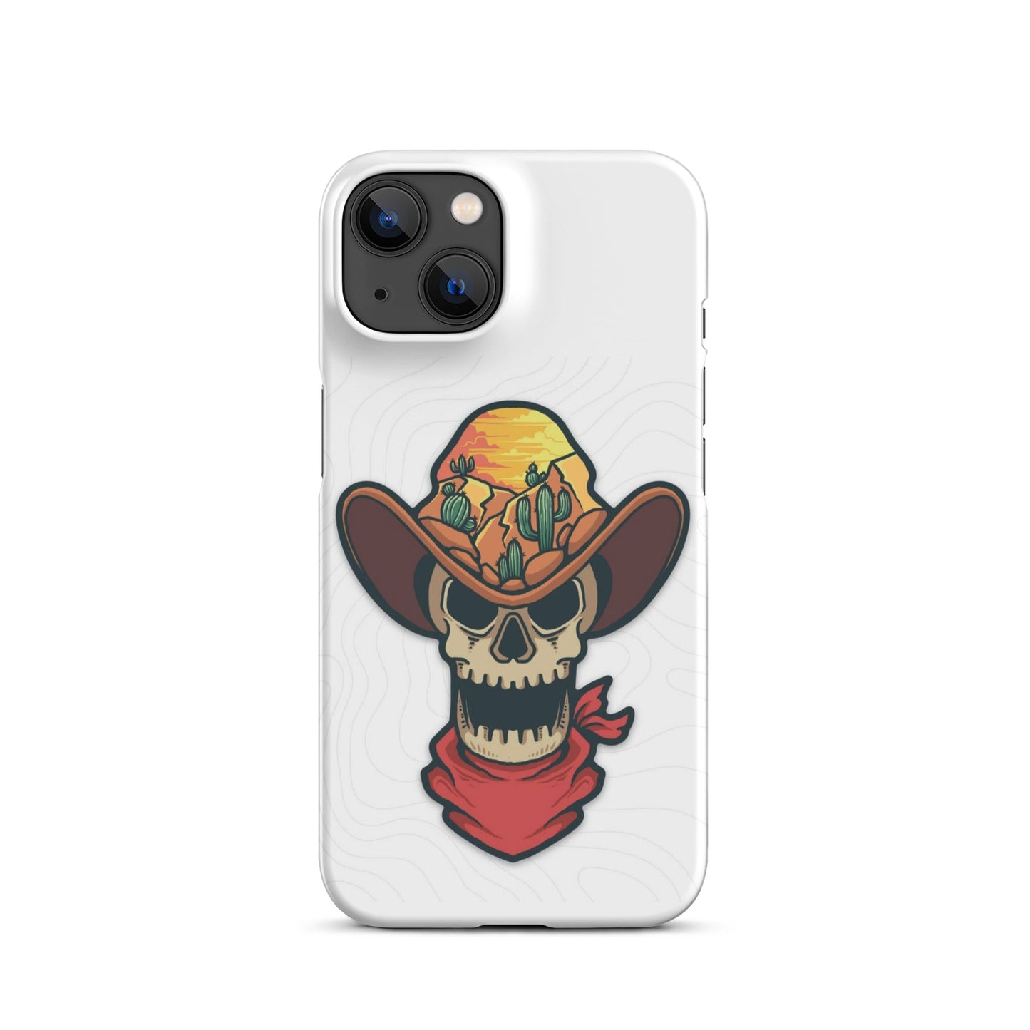 Skull Cowboy Western cell phone cases iphone - Snap case for iPhone® - Pistols 'n Petticoats - #westernboutique# - #westernfashion#