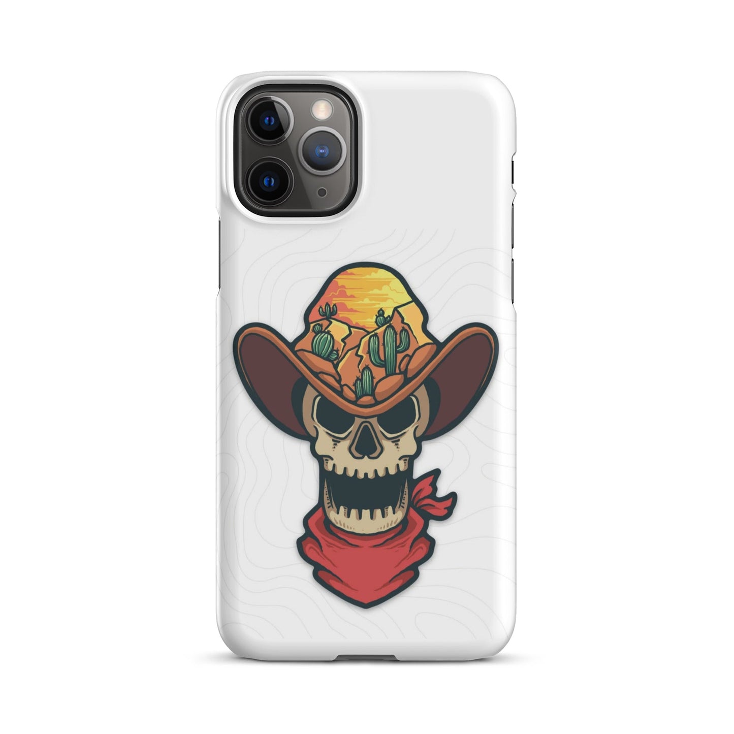 Skull Cowboy Western cell phone cases iphone - Snap case for iPhone® - Pistols 'n Petticoats - #westernboutique# - #westernfashion#