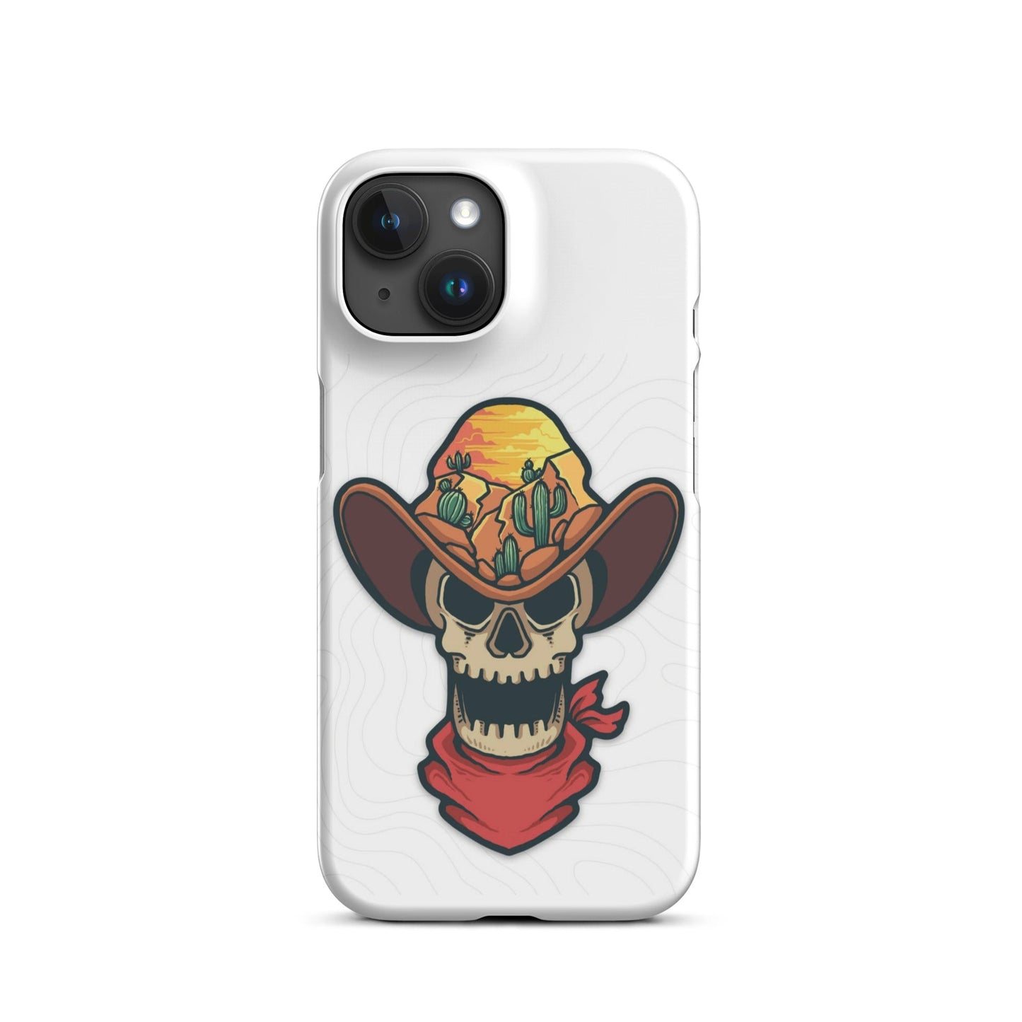 Skull Cowboy Western cell phone cases iphone - Snap case for iPhone® - Pistols 'n Petticoats - #westernboutique# - #westernfashion#