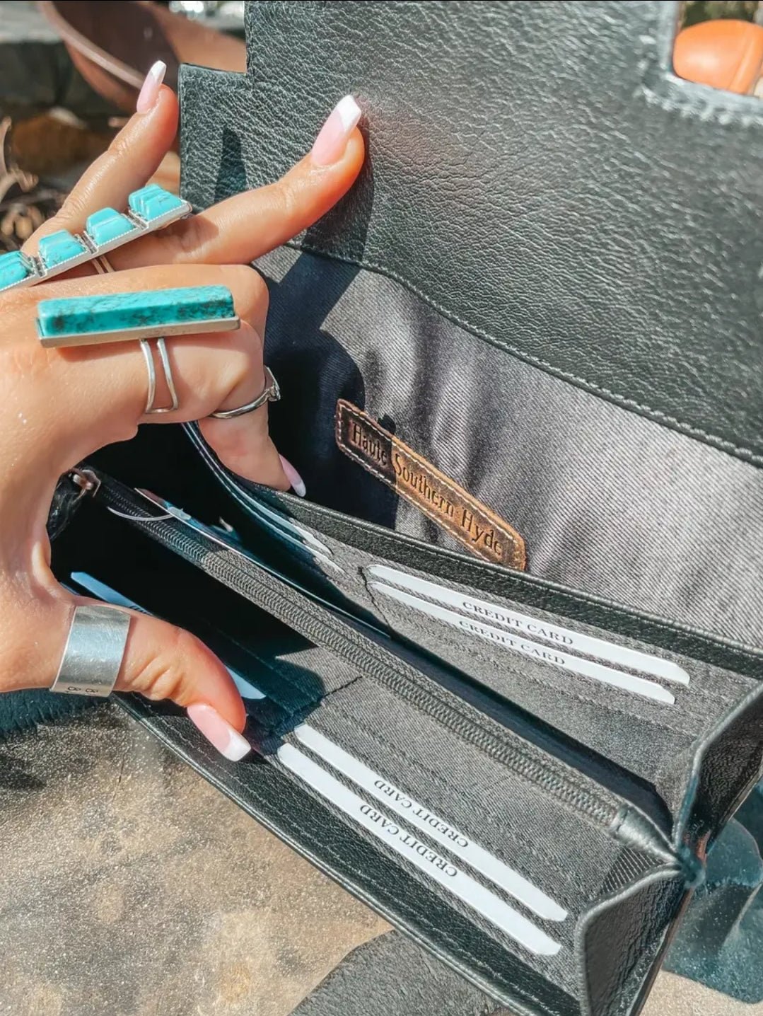 The Darlene Cowhide Leather Tooled Wallet - Pistols 'n Petticoats - #westernboutique# - #westernfashion#
