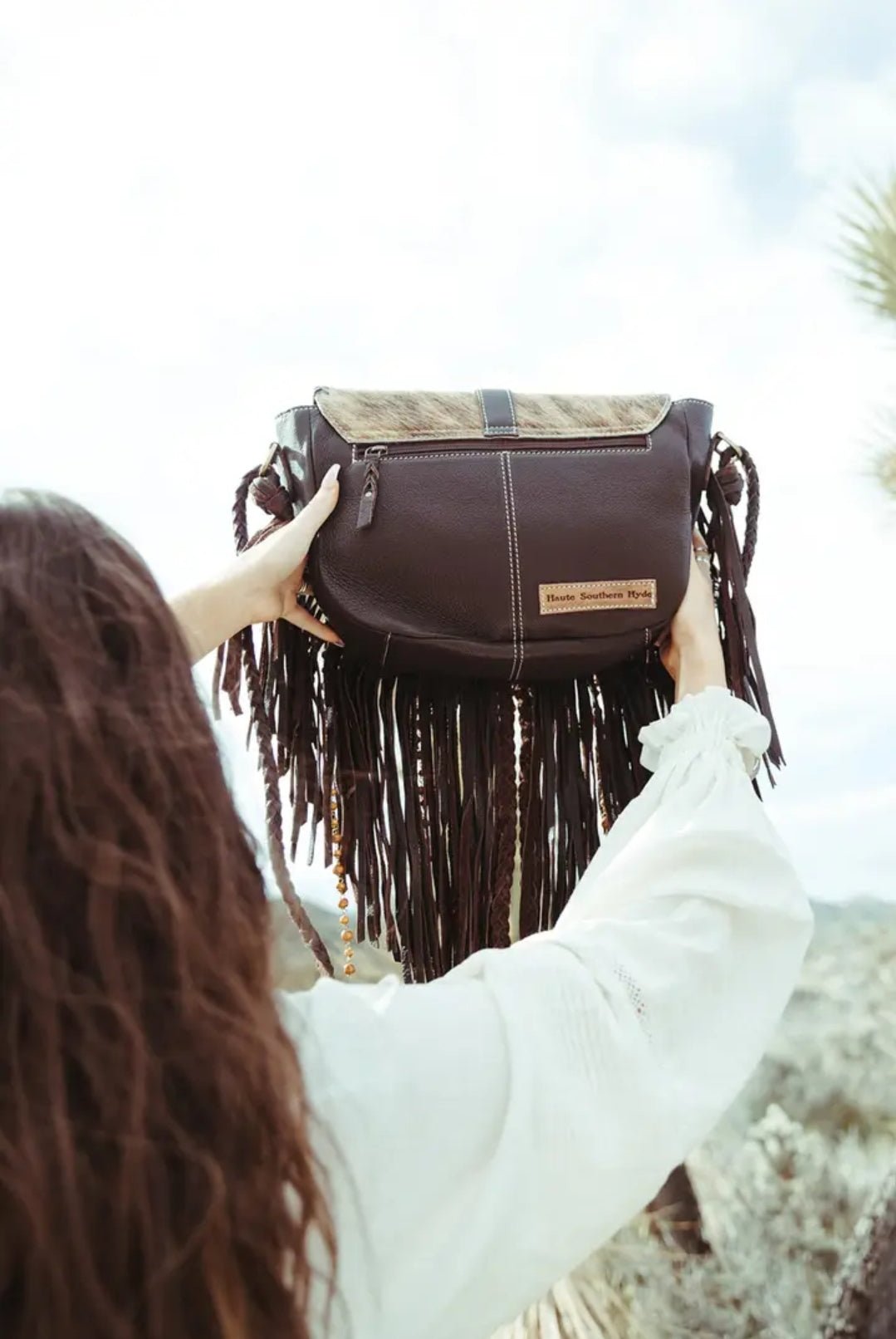The Louvelle Cowhide Western Fringe Crossbody Bag - Pistols 'n Petticoats - #westernboutique# - #westernfashion#